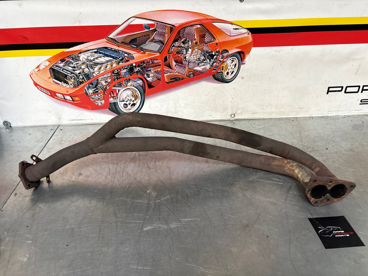 Porsche 924 exhaust pipe, used LHD only! 477253101H