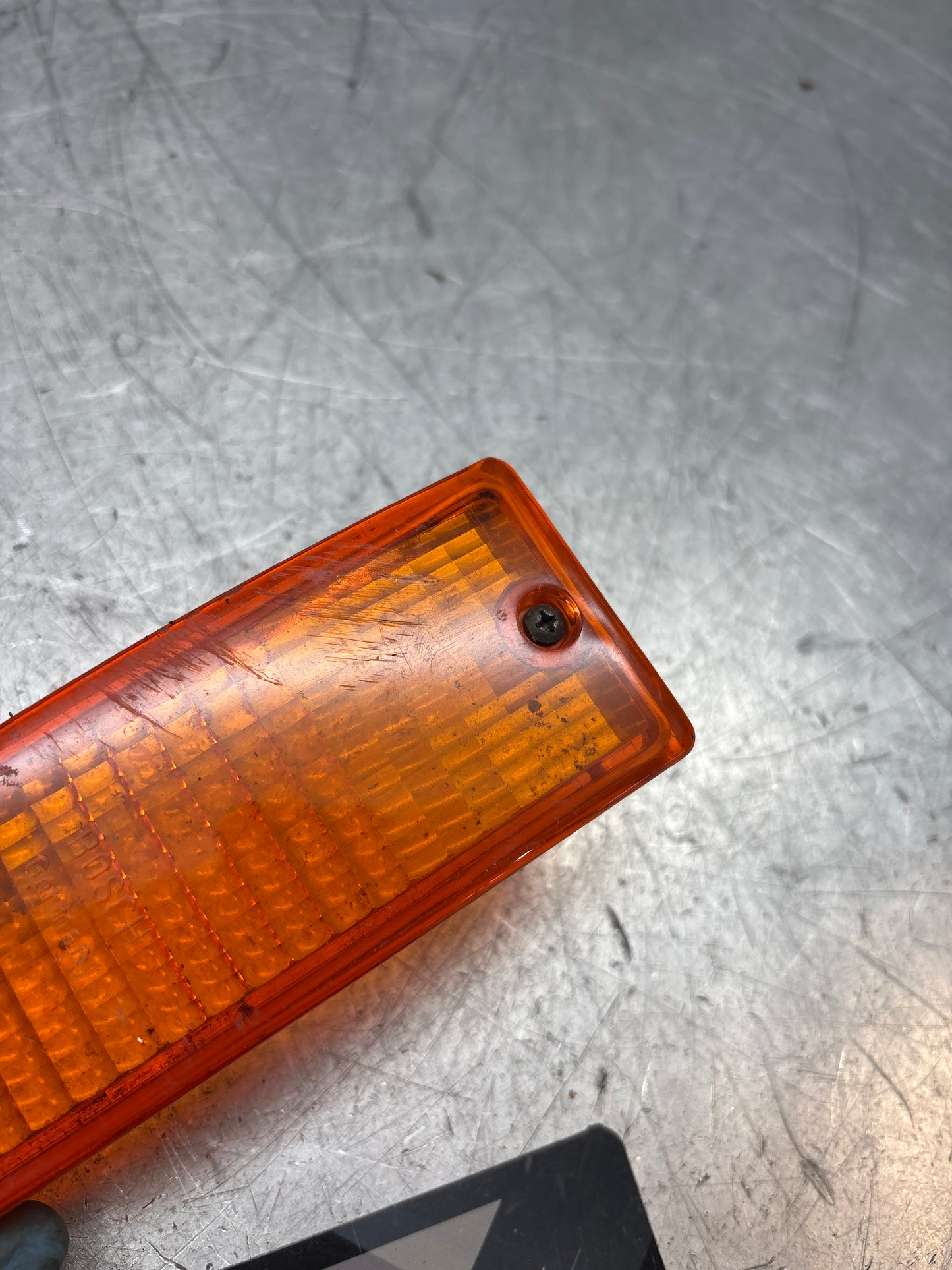 Porsche 911 indicator lens, 74-89, used, scratched 91163191600