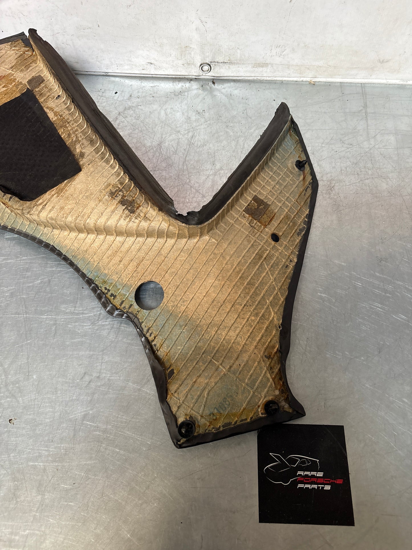 Porsche 944 924 black left rear interior C Post trim /card . Quarter panel trim used, 94455502101