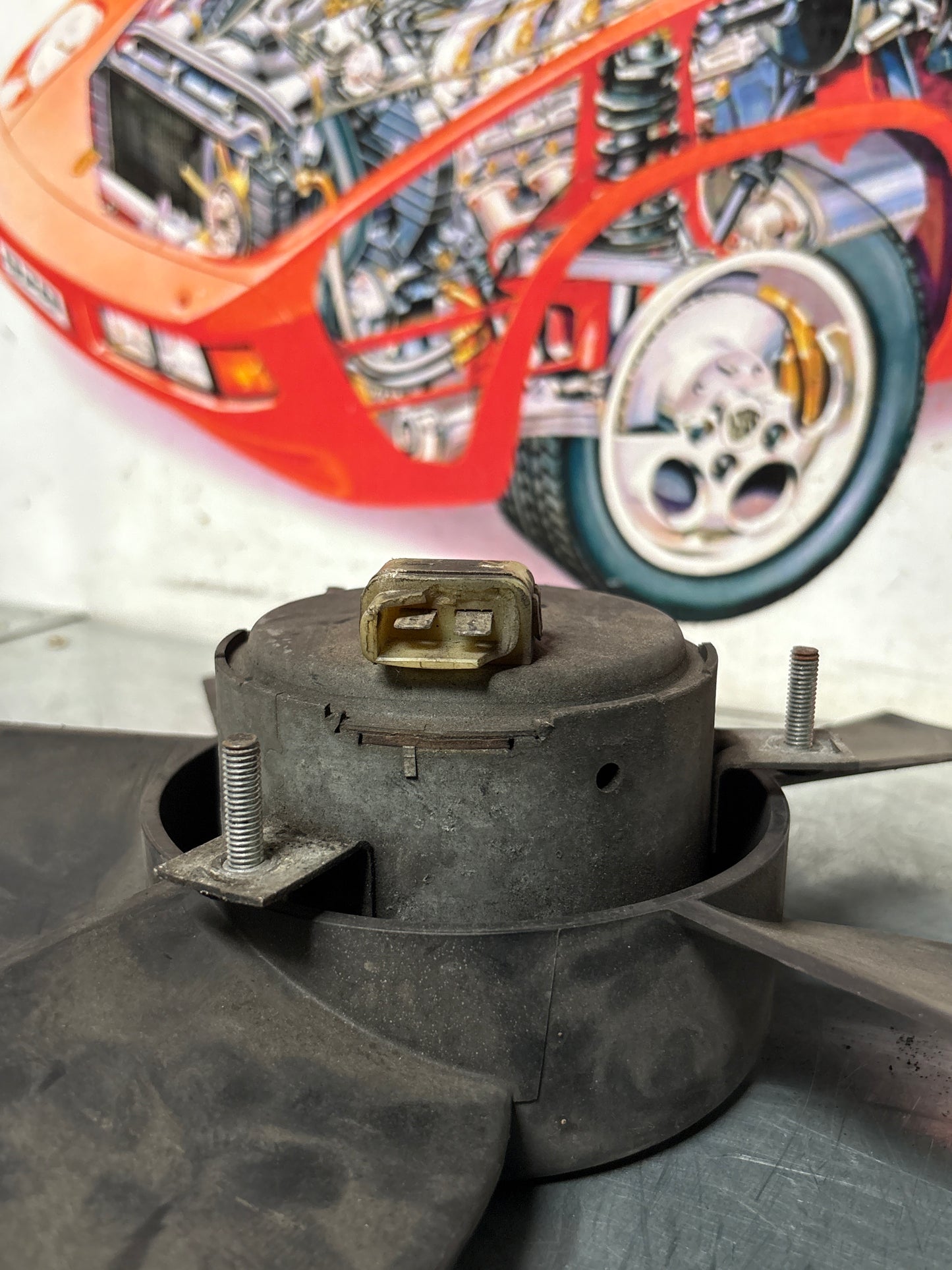 Porsche 928 cooling fan, used 92862414500