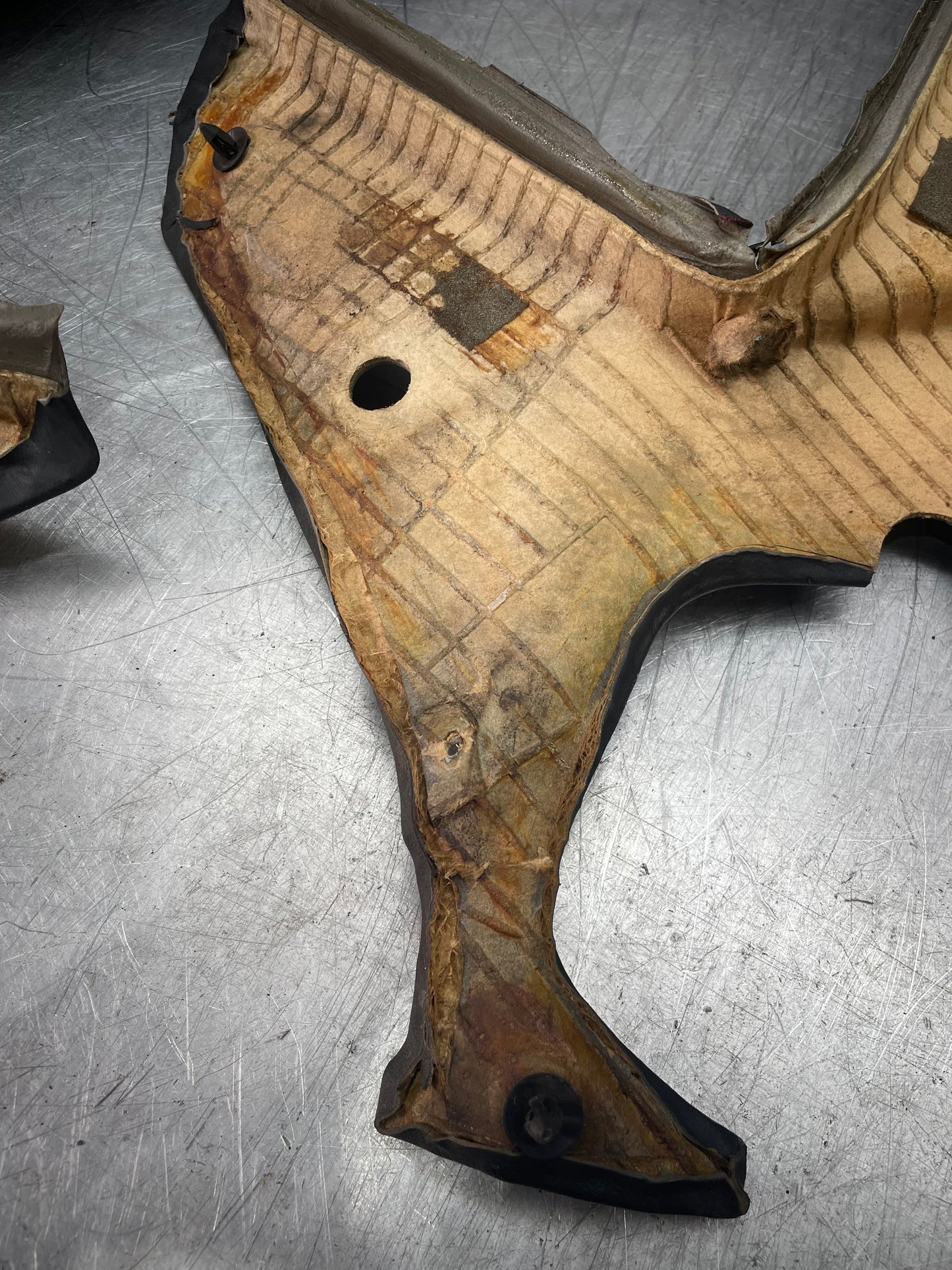 Porsche 944 Turbo S2 Black rear interior C Post trims/cards with M490 sound package, used 94455502113 / 94455502213