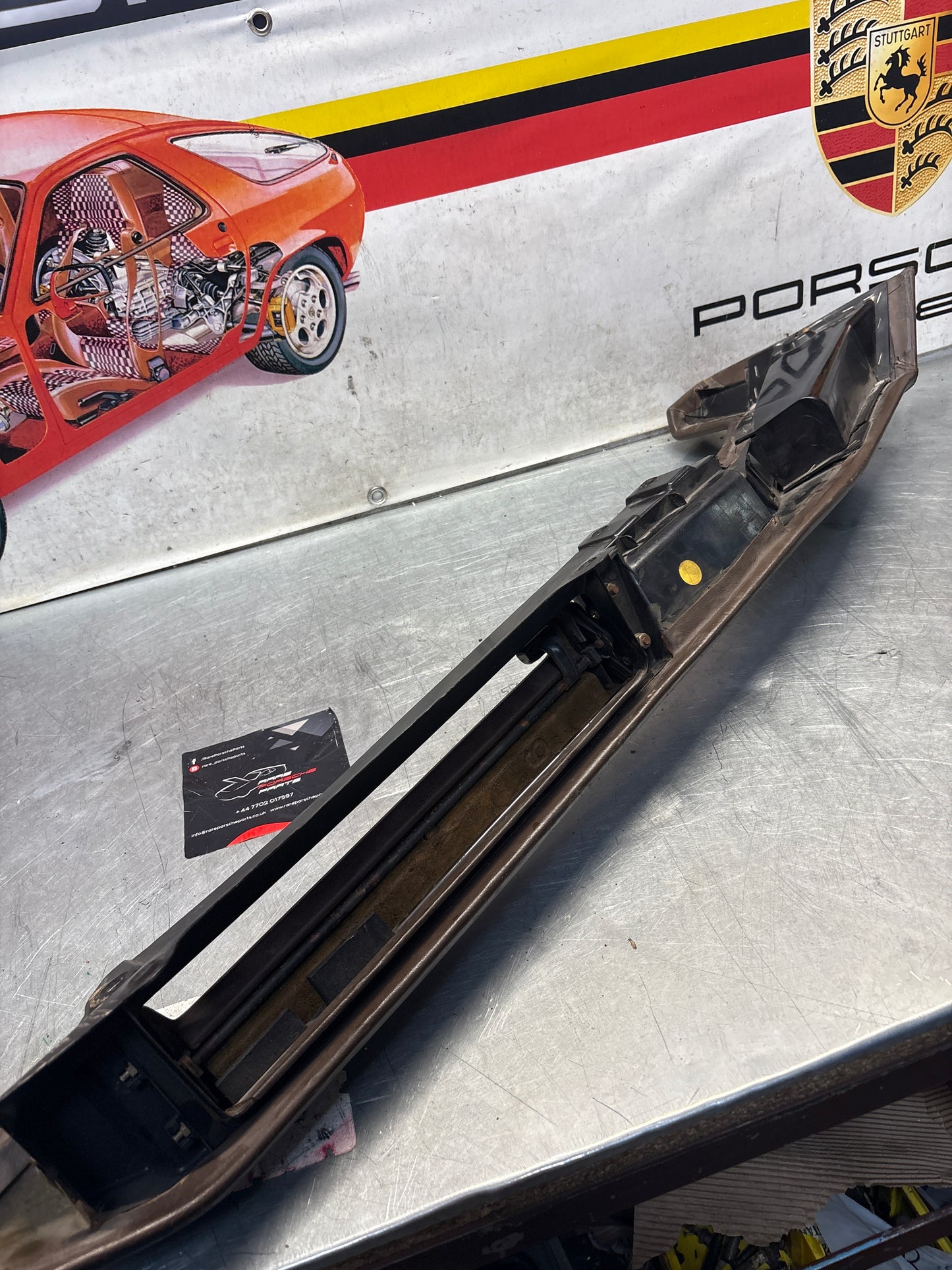 Porsche 928 brown door armrest, right, off side, 92855510203, used