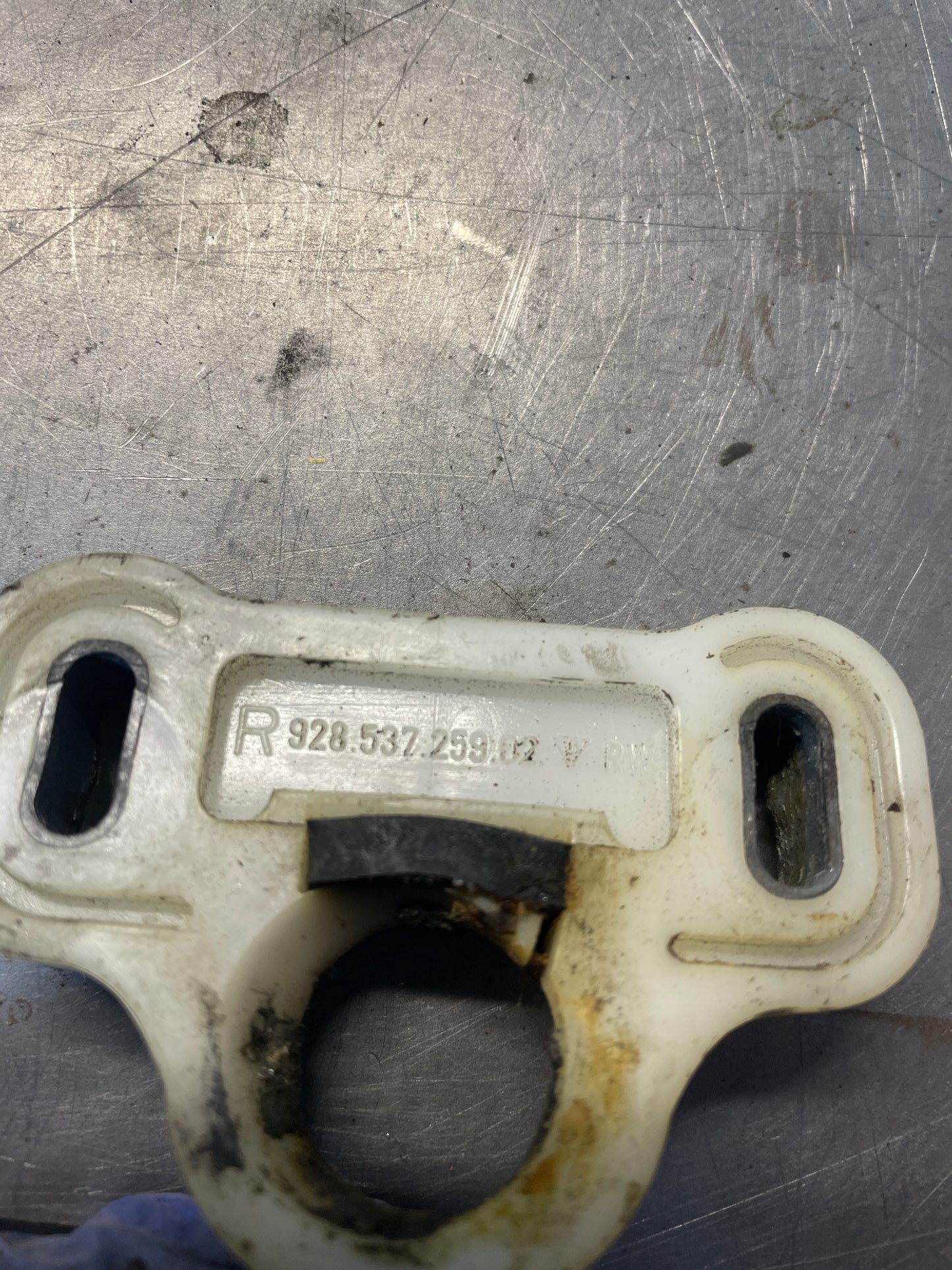 Porsche 928 window guide tube slide, Left, 92853725902, used