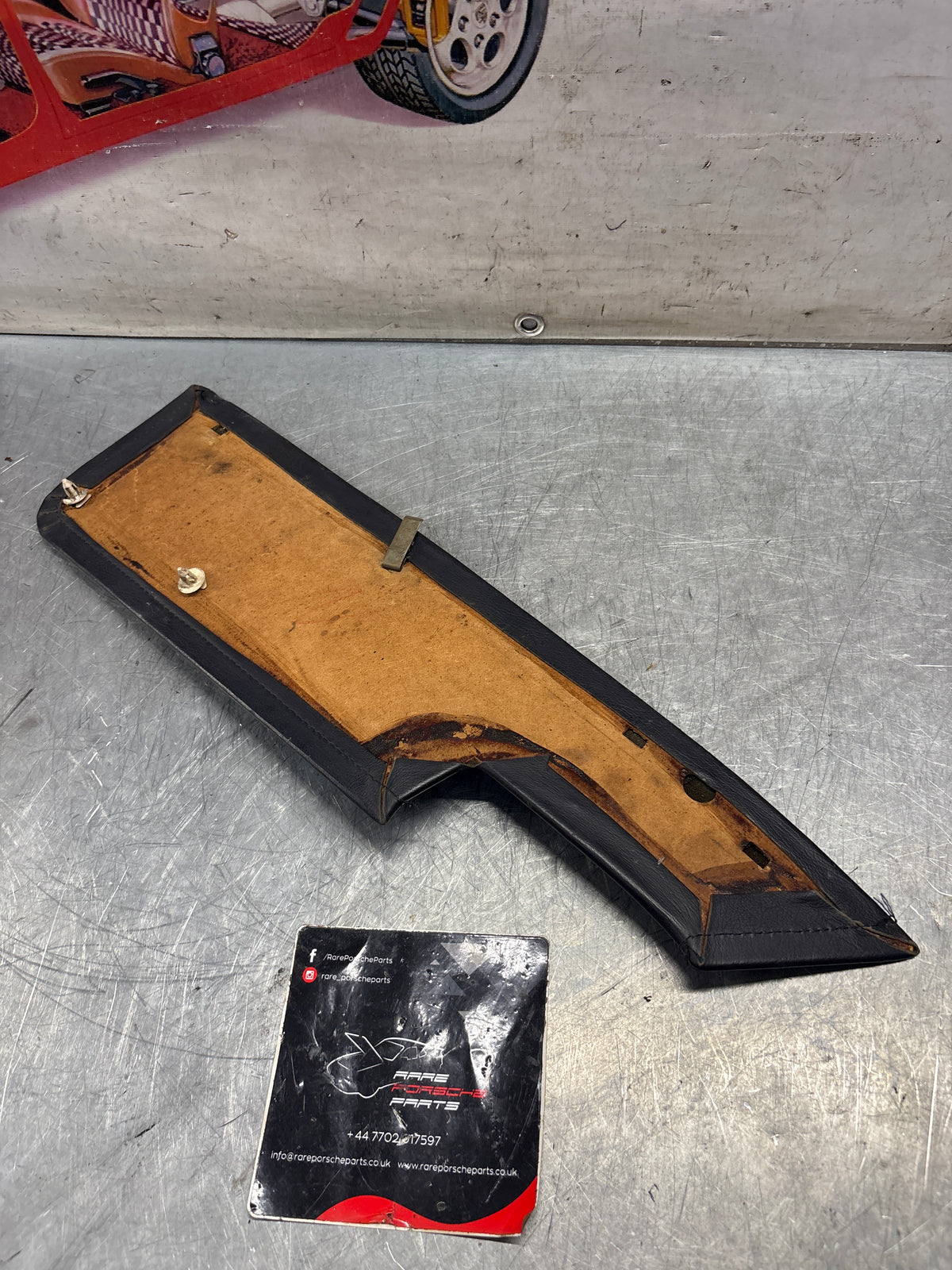Porsche 928 door card insert panel, marine blue, 92855505102, used