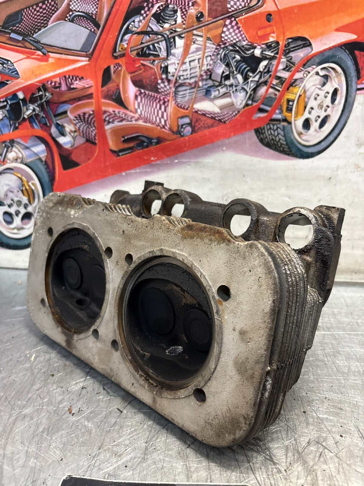 Porsche 914, cylinder head, used 021101371S