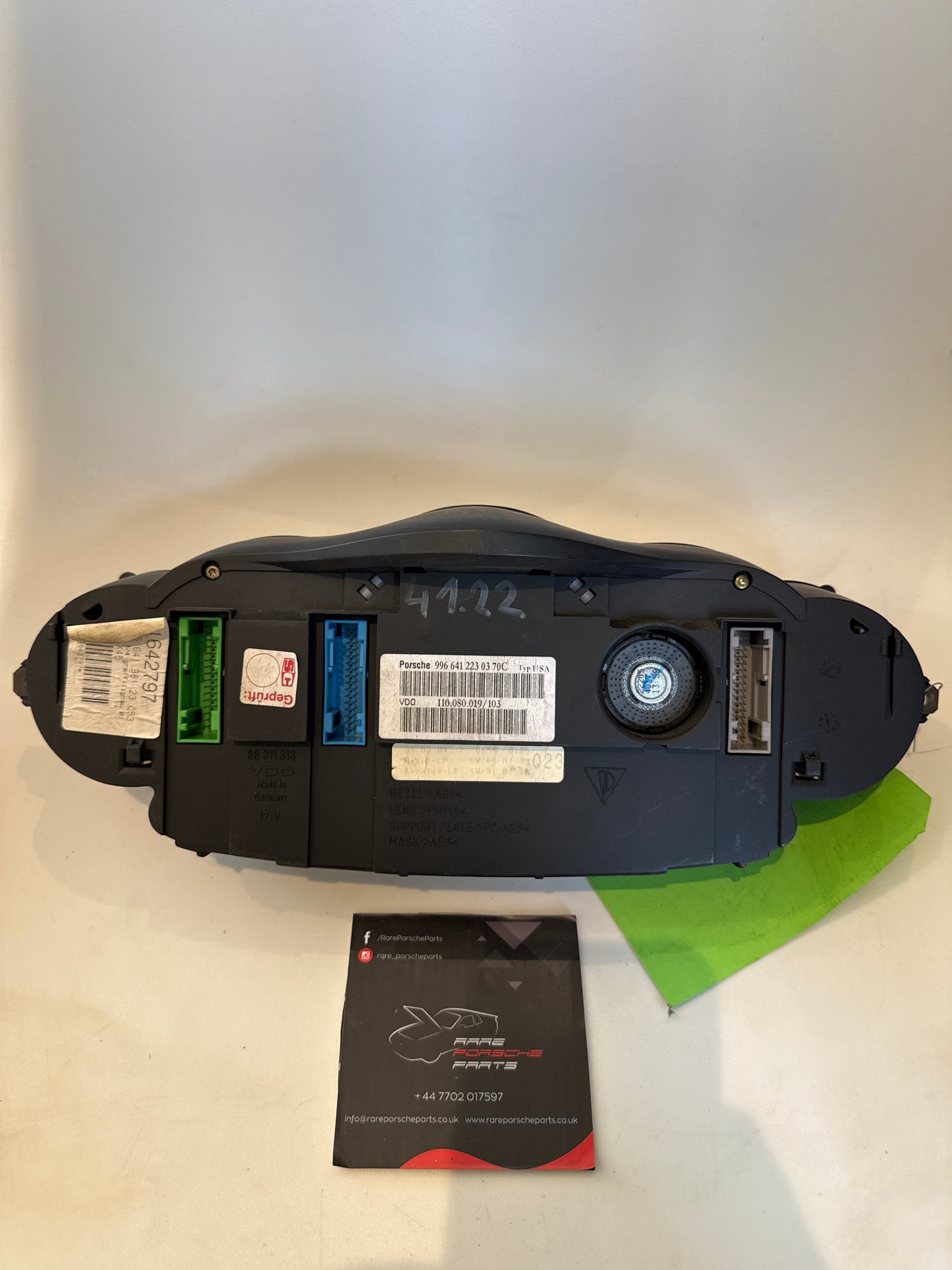 Porsche Boxster 996 Instrument Cluster, unknown mileage 9966412230370C used