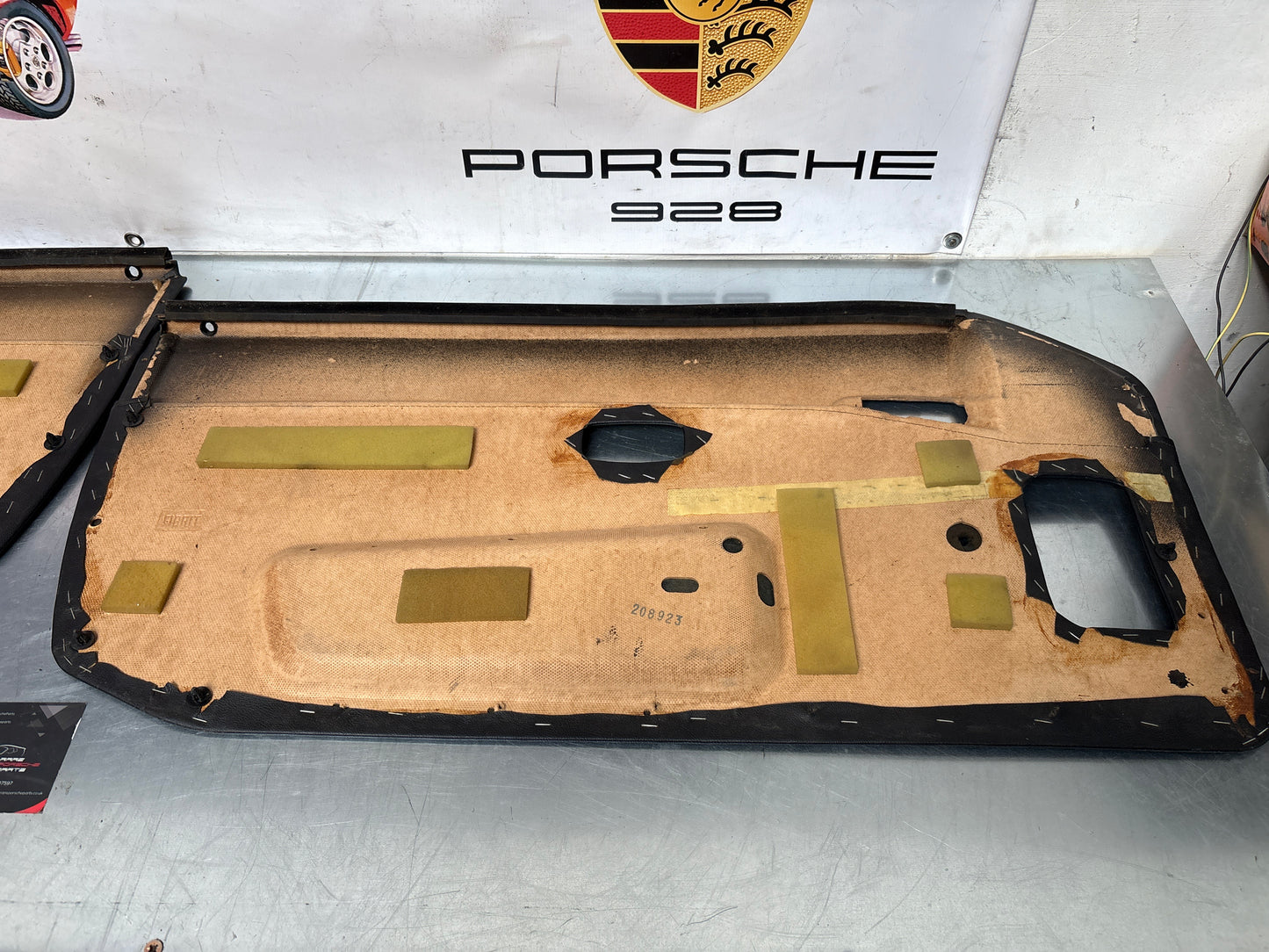 Porsche 944 pair of Used black door cards, 94455501801 / 94455501701