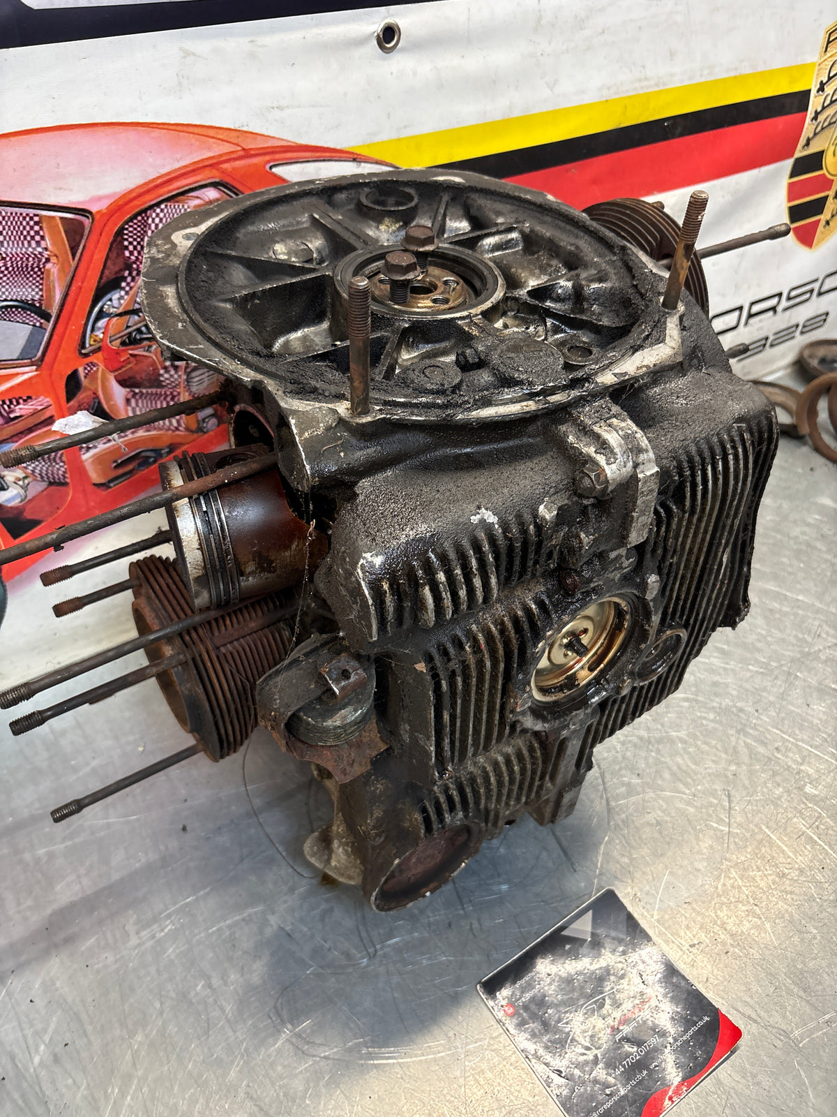 Porsche 914 1.7 engine with cylinder heads, pistons and crankshaft, spares or repair EA044375
