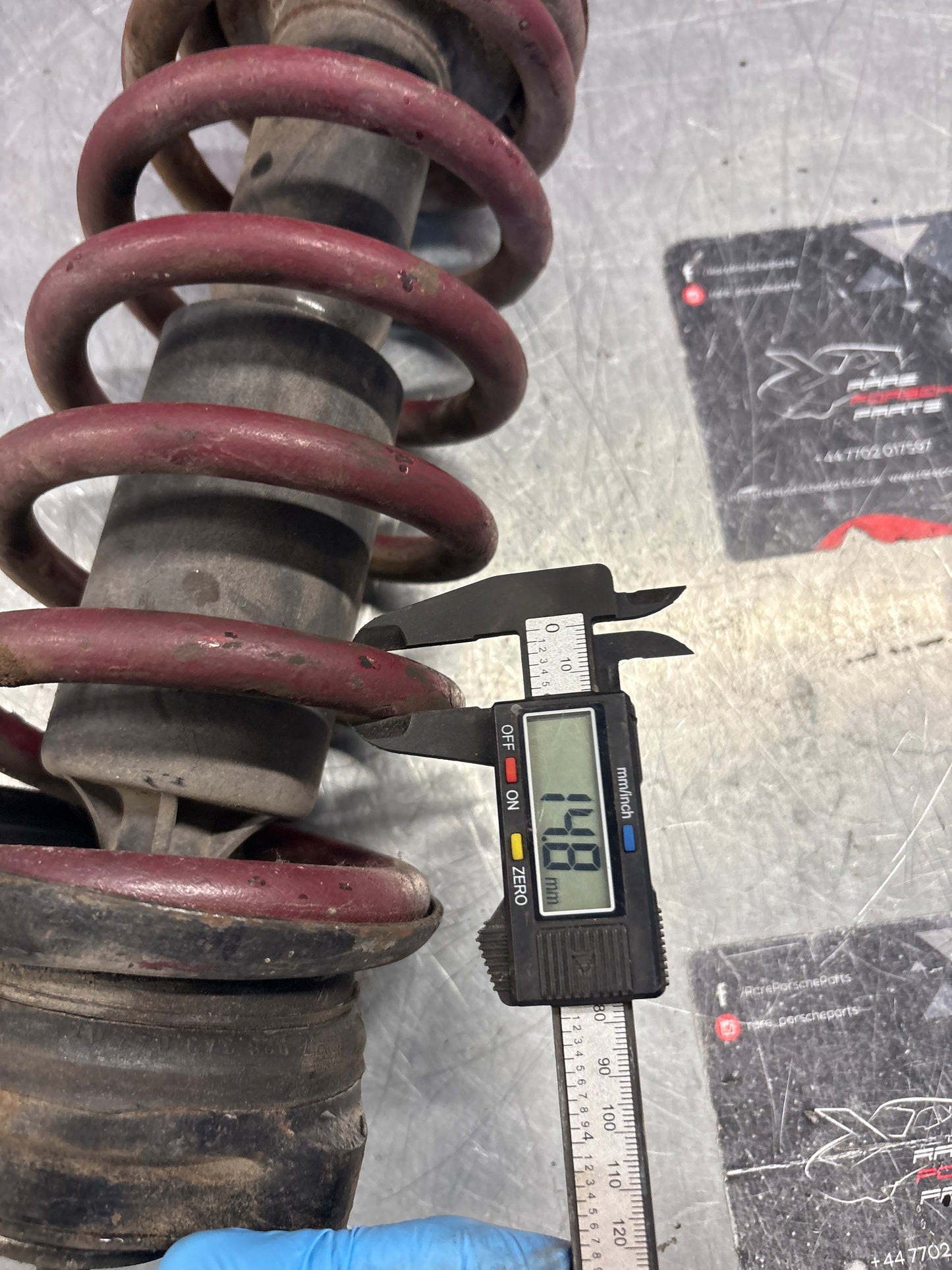 Porsche 928 front shock absorber, used 92834305504