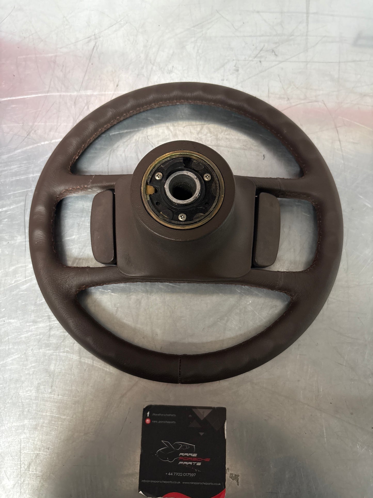 Porsche 944/924 Steering wheel, brown, refurbished 477419091G