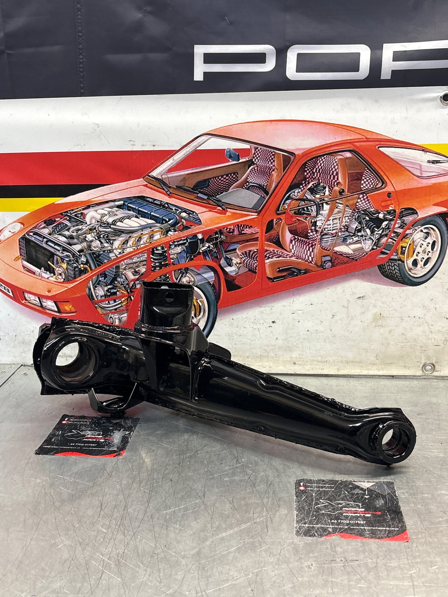 Porsche 924 944 -85.5 Rear right trailing arm, refurbished 94433102200