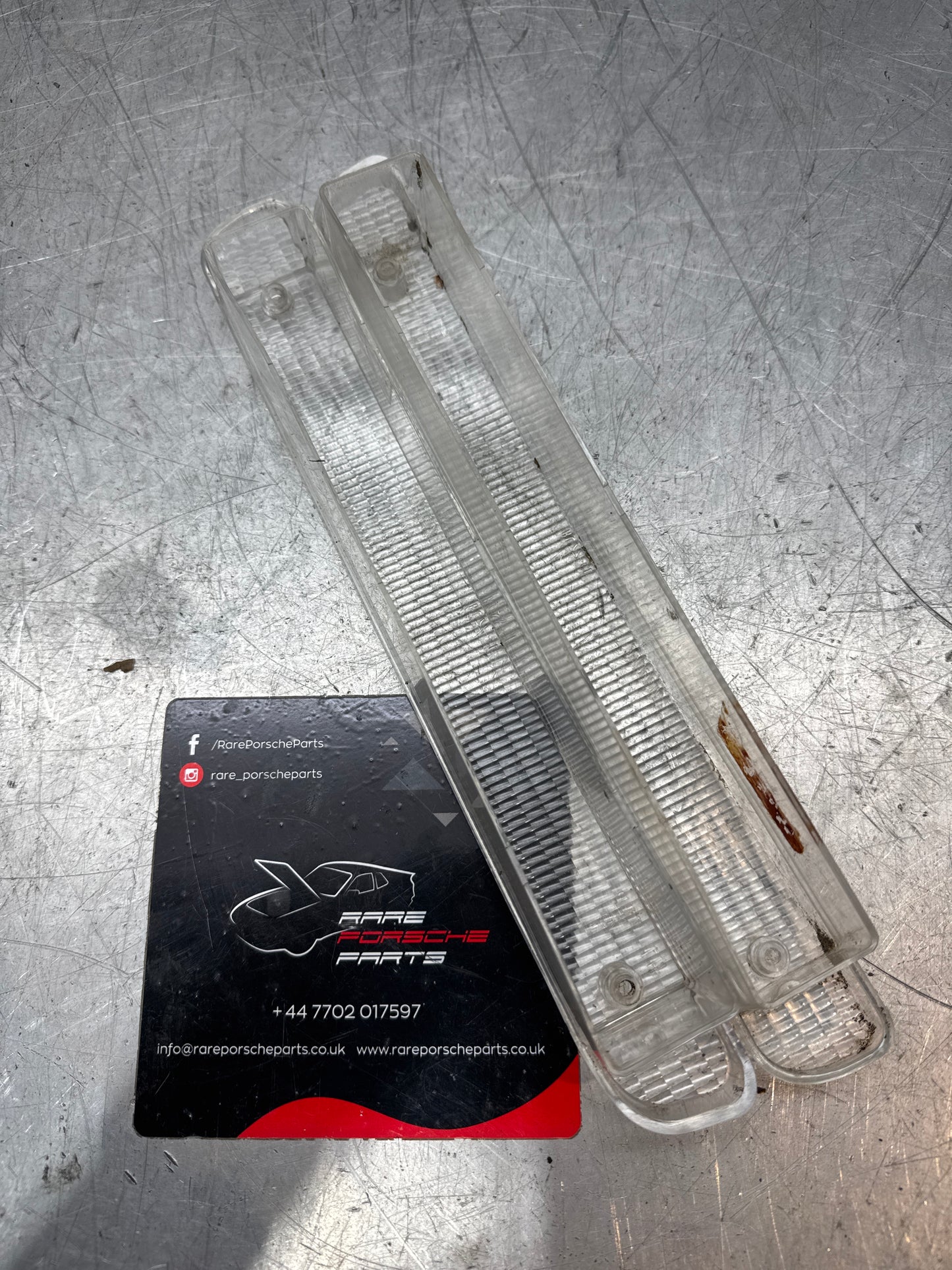 Porsche 944 lens S2 / Turbo pair of aftermarket clear indicator lenses, used
