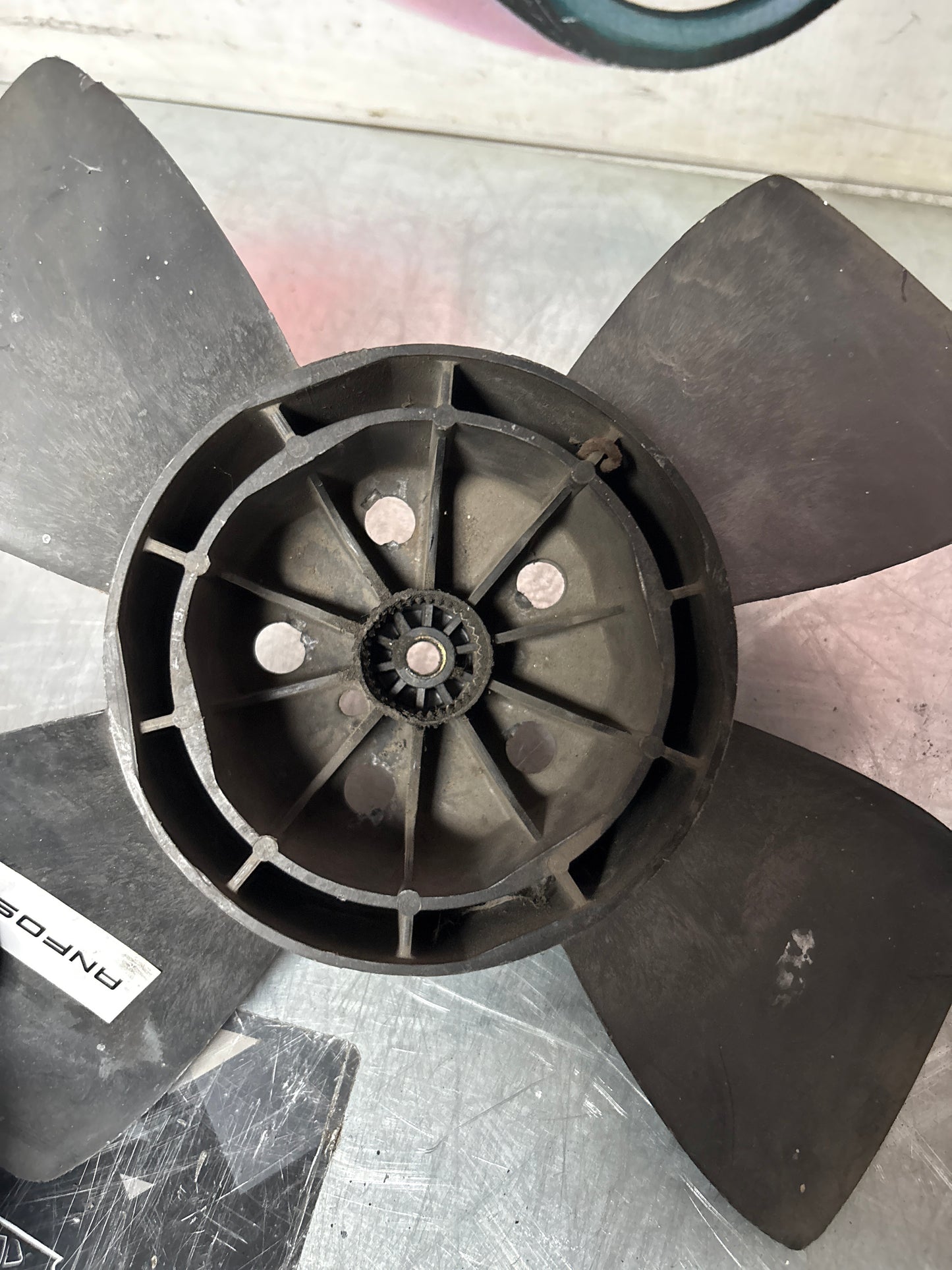 Porsche 924 four blade radiator fan 477959455C, used