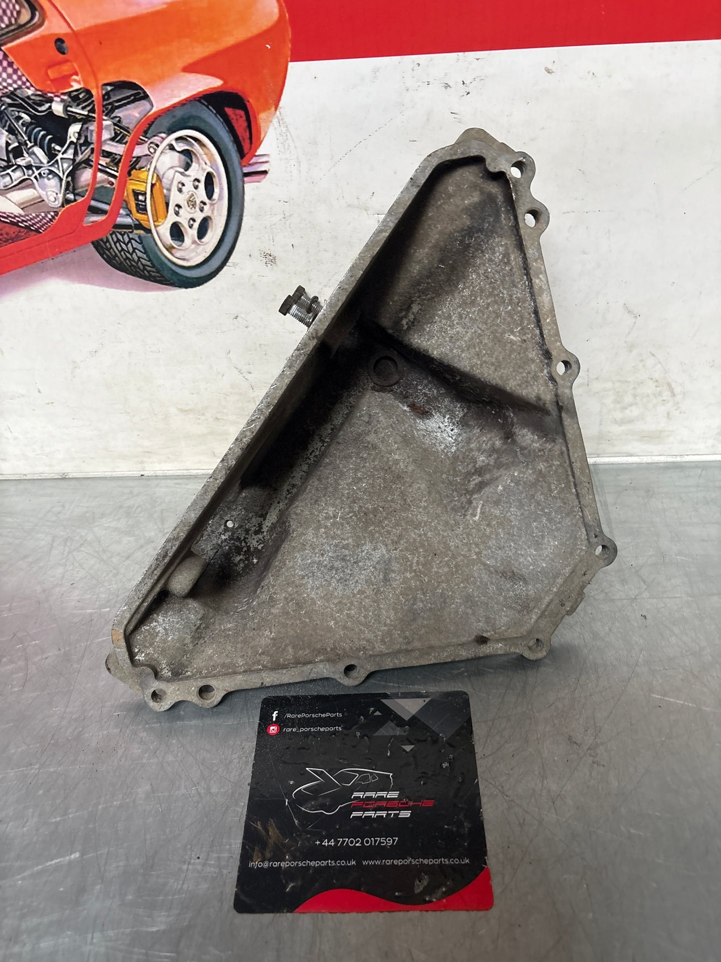 Porsche 928 Bell Housing Bottom Cover, used 9281164116R