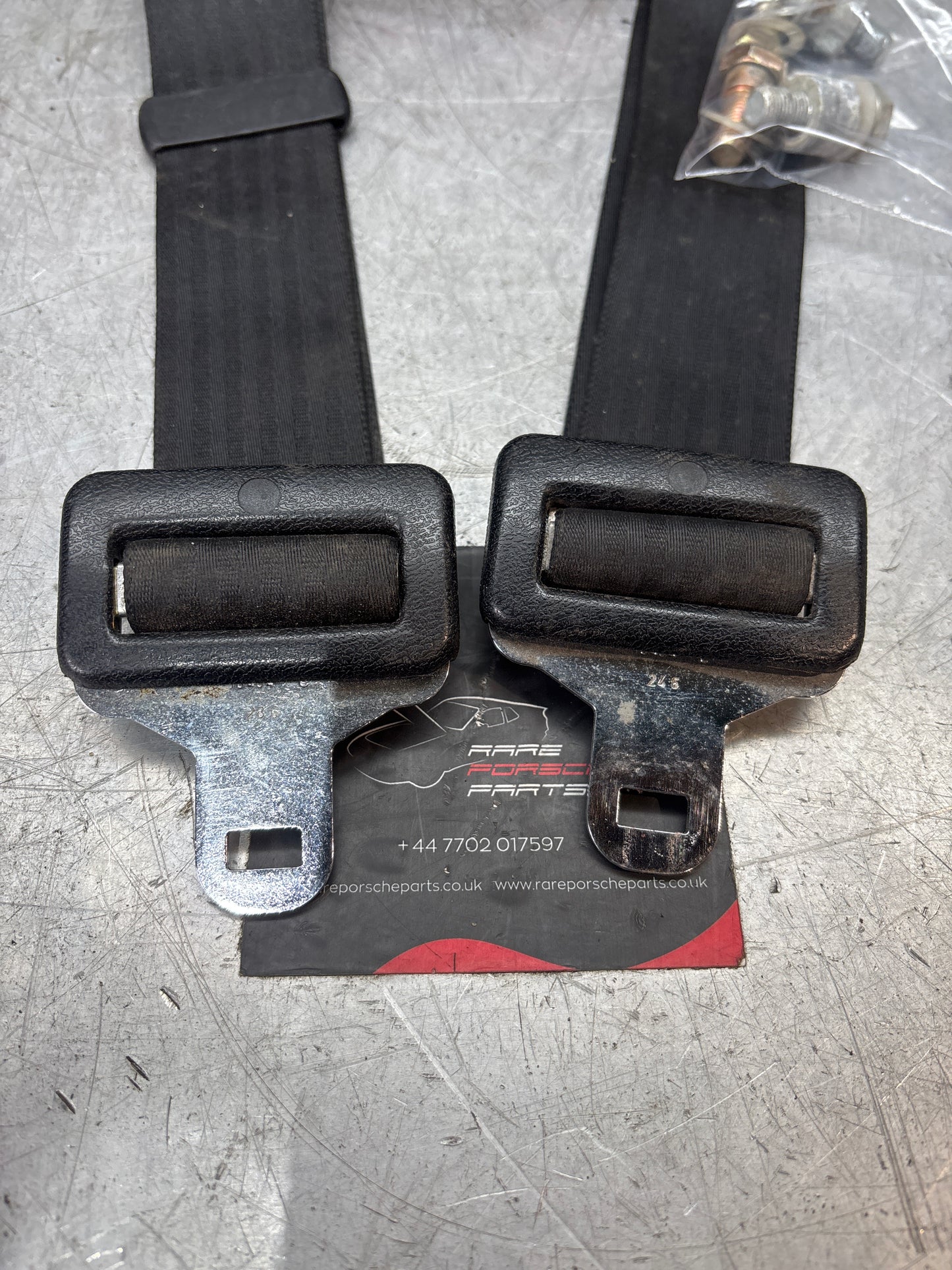 Used Porsche 924/944 rear 2 point static seat belt 477857795 used