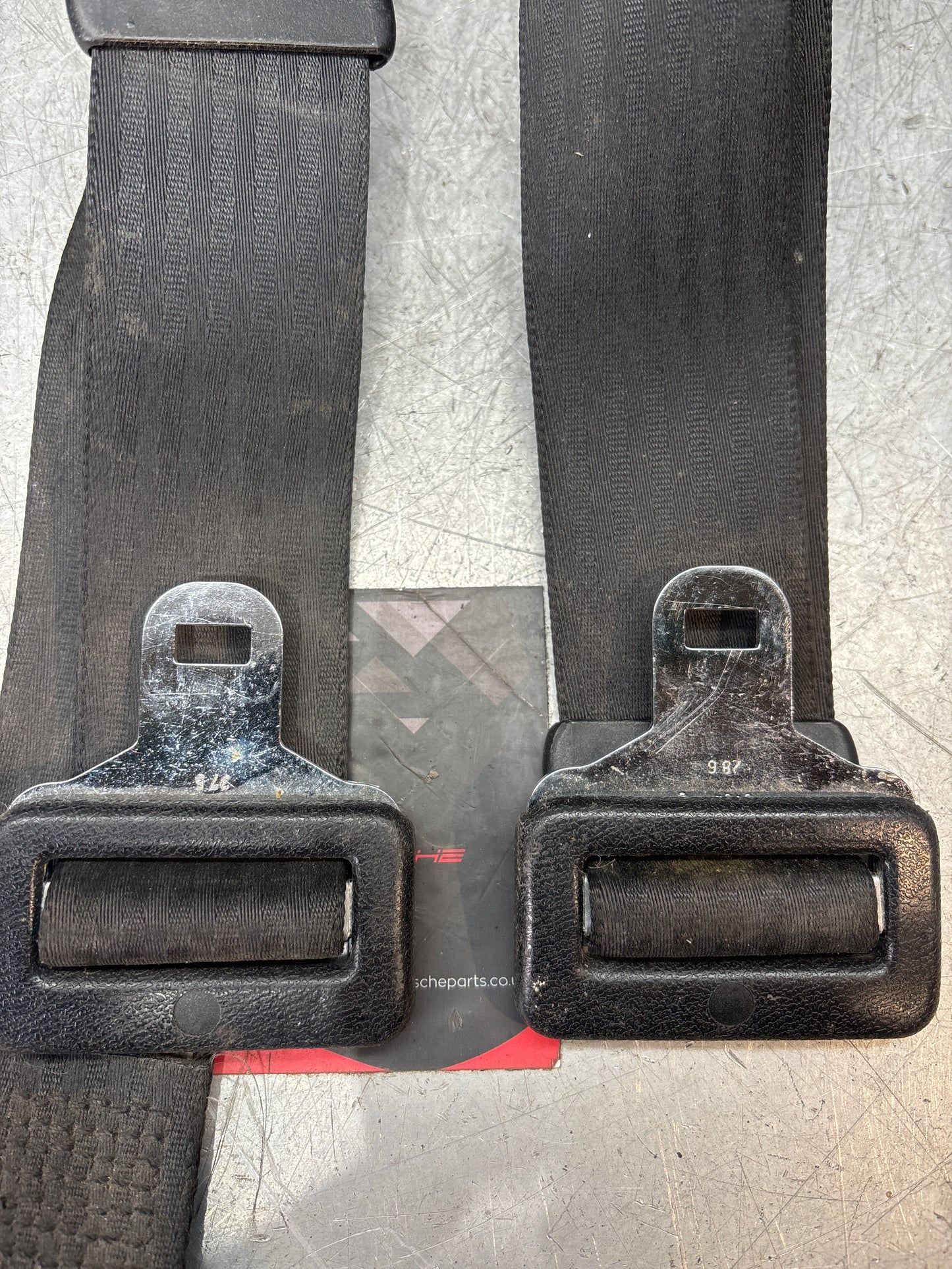 Used Porsche 924/944 rear 2 point static seat belt 477857795 used