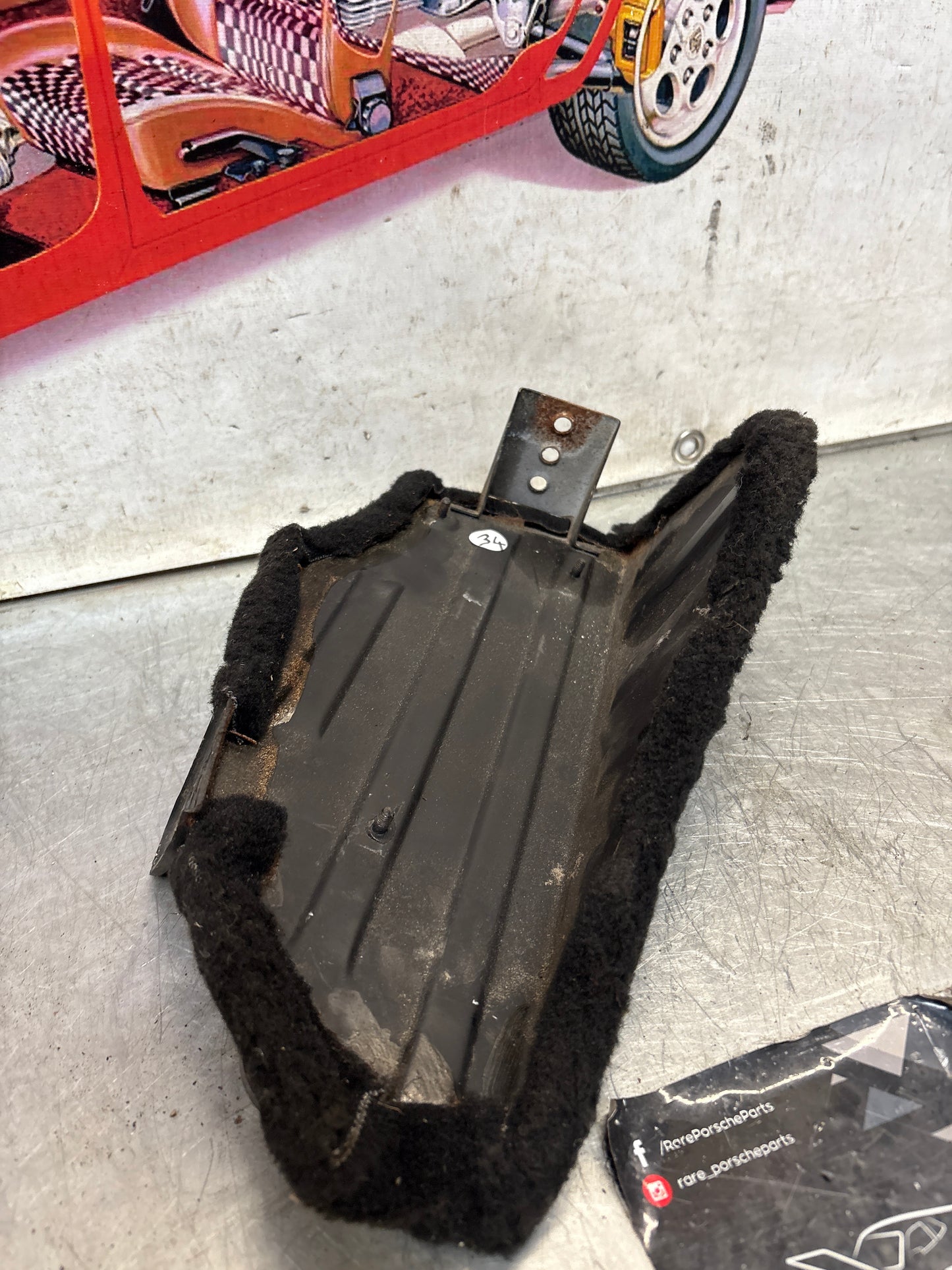 Porsche 928 black foot rest, 92855107102 used