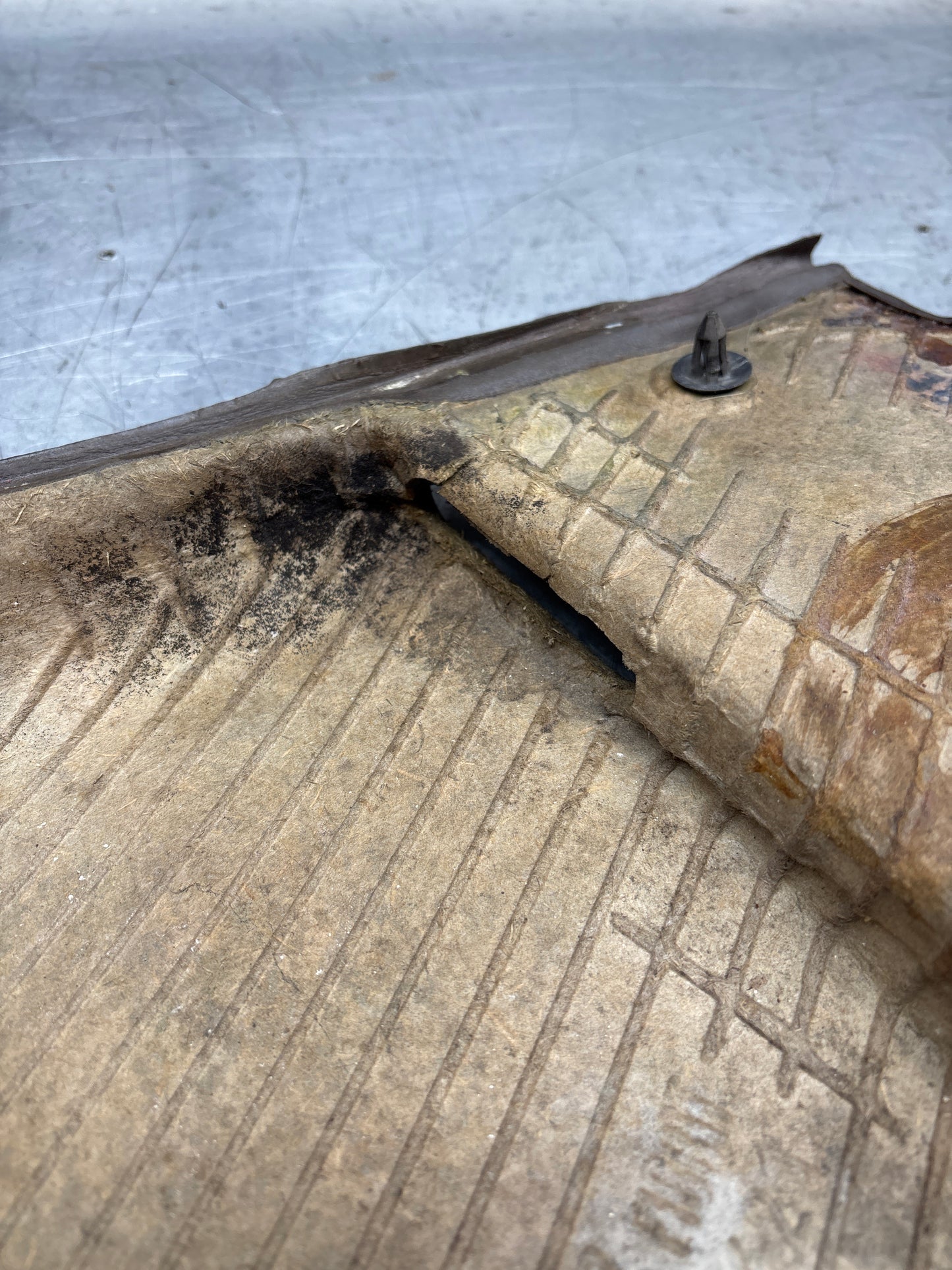 Porsche 944 924 brown left rear interior C Post trim /card . Quarter panel trim used, 94455502101