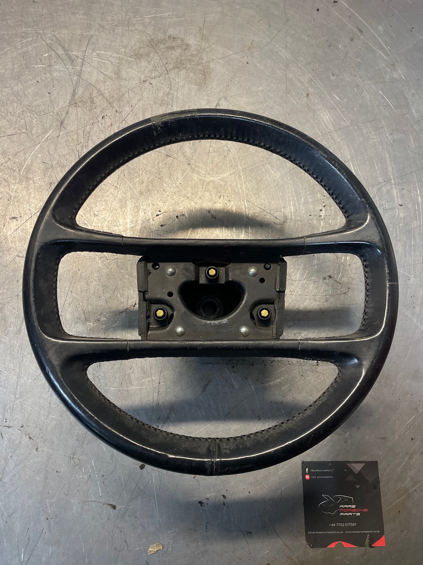 Porsche 944 schwarzes Lederlenkrad, gebraucht 94434708402