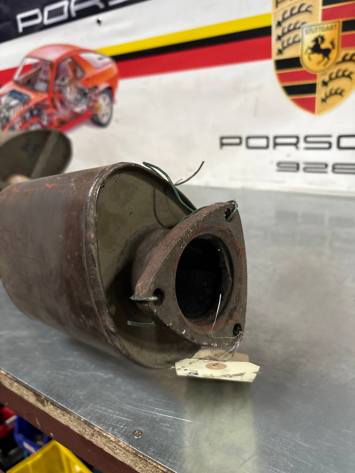Porsche 944 S S2 genuine exhaust system rear muffler, used 94411104103