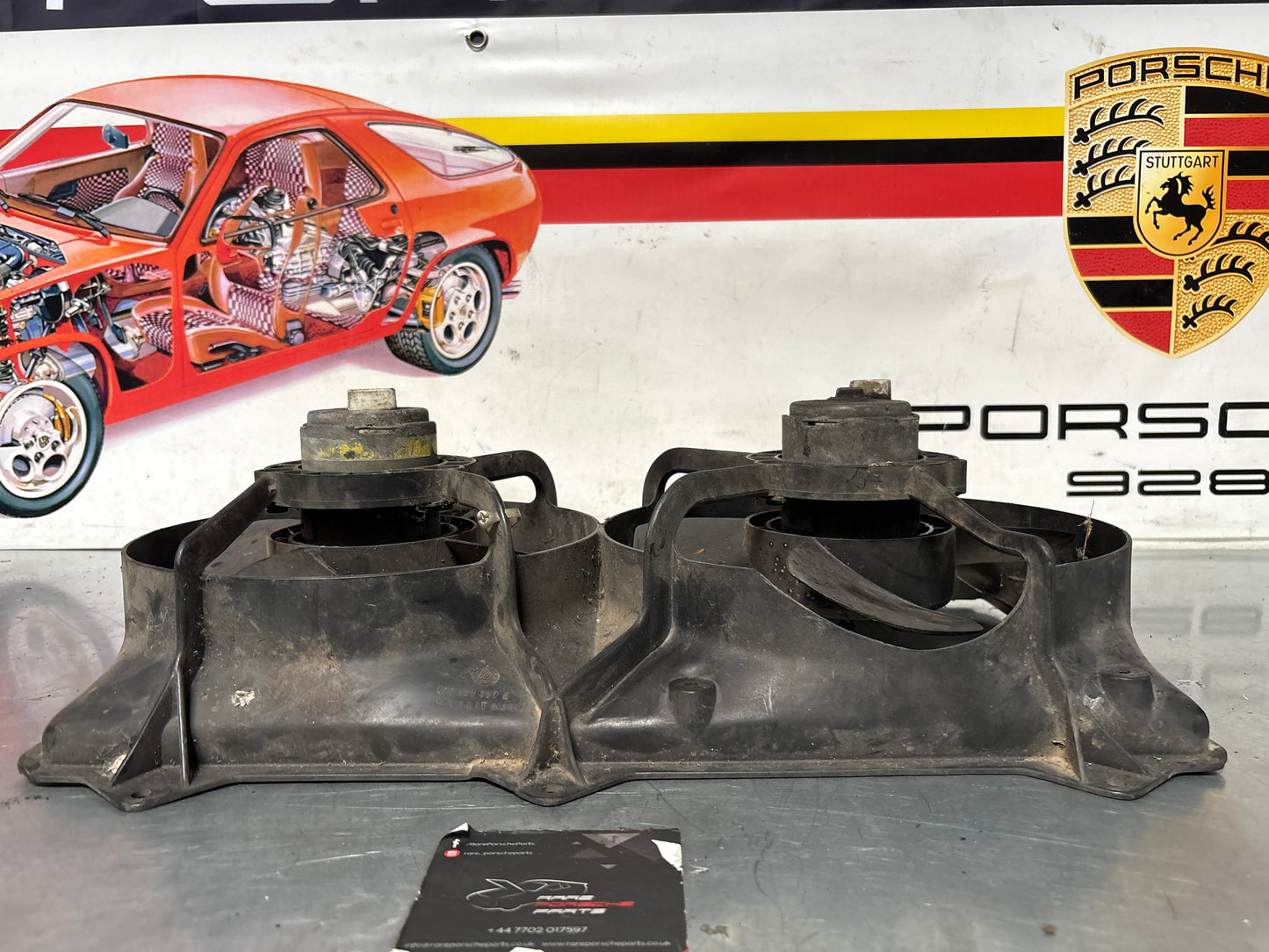 Porsche 924 / 924 Turbo / 944 twin radiator, used 477121207E / 477959455C