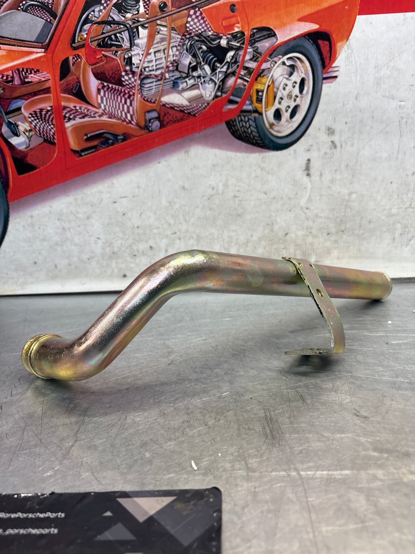 Porsche 924 turbo coolant Water tube pipe 93110605104 refurbished