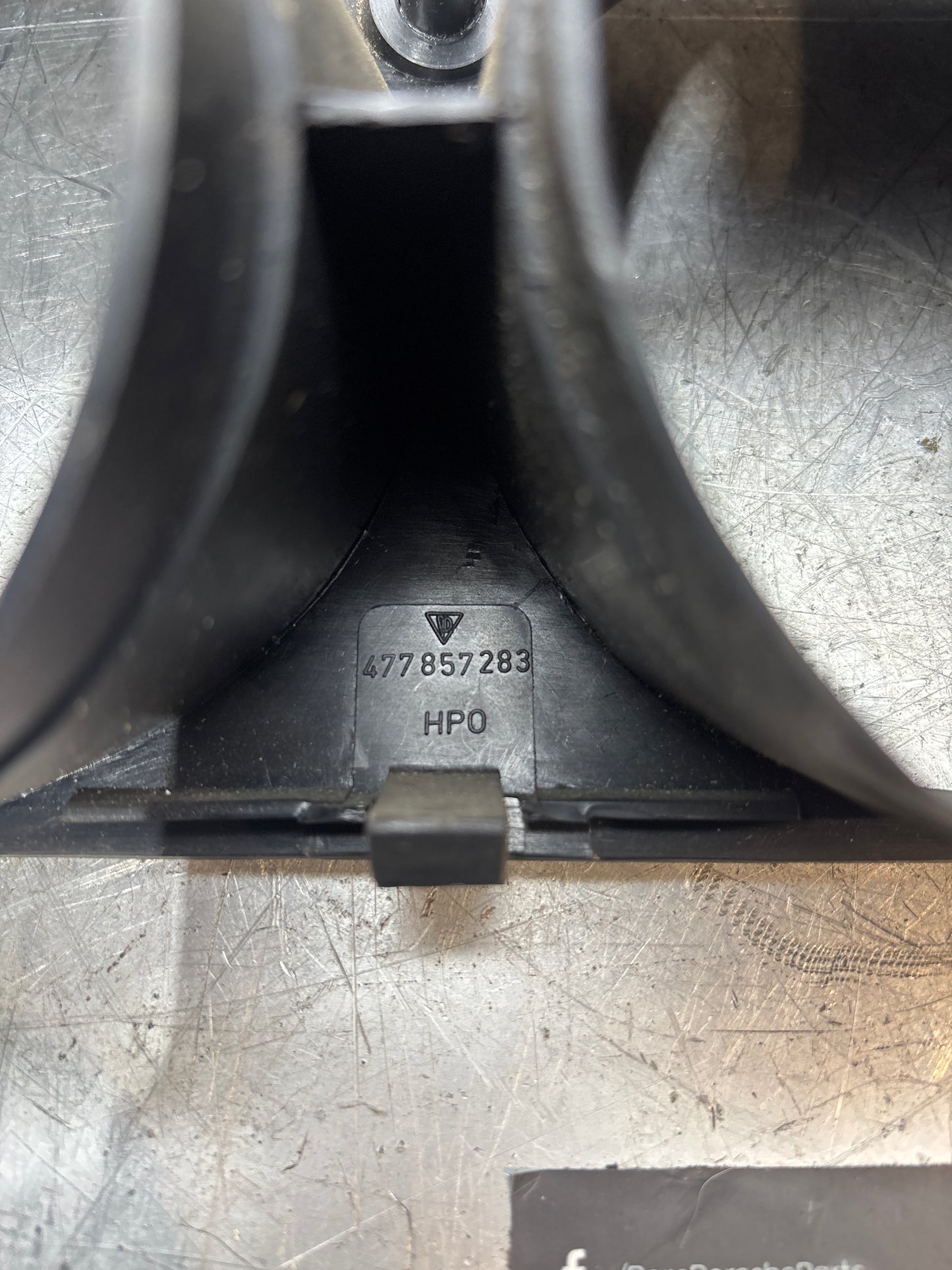 Porsche 944 cruscotto chiesuola quadrante pannello contachilometri cornice 477857283 argento, usato