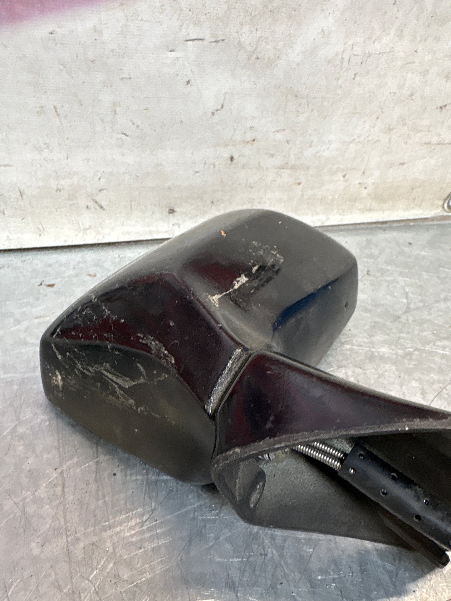Porsche 924 early left side mirror, used