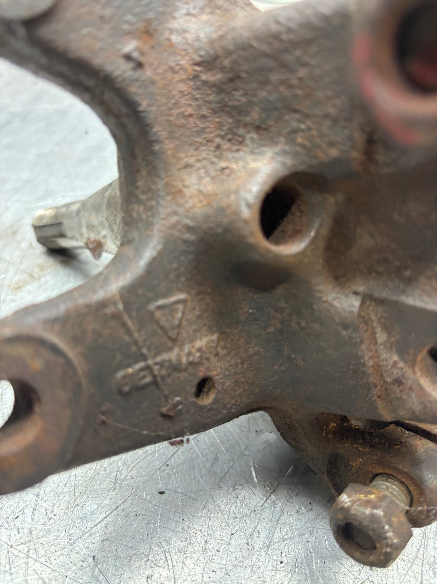 Porsche 944 1982-1985.5 924 Turbo Front Spindle, left knuckle, 477407311L, used