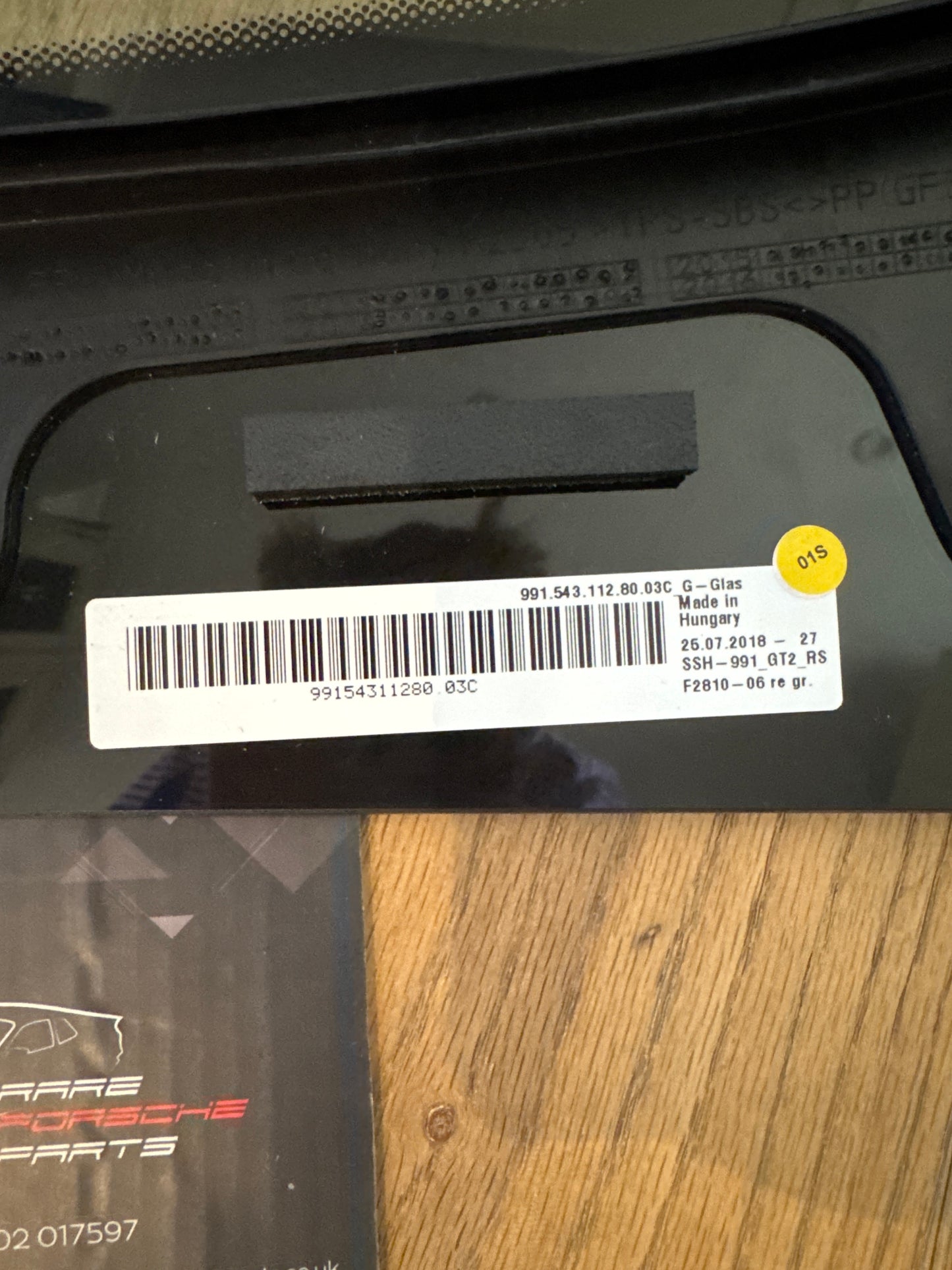 Porsche 991 Turbo side window 9915431128003C New Genuine without box