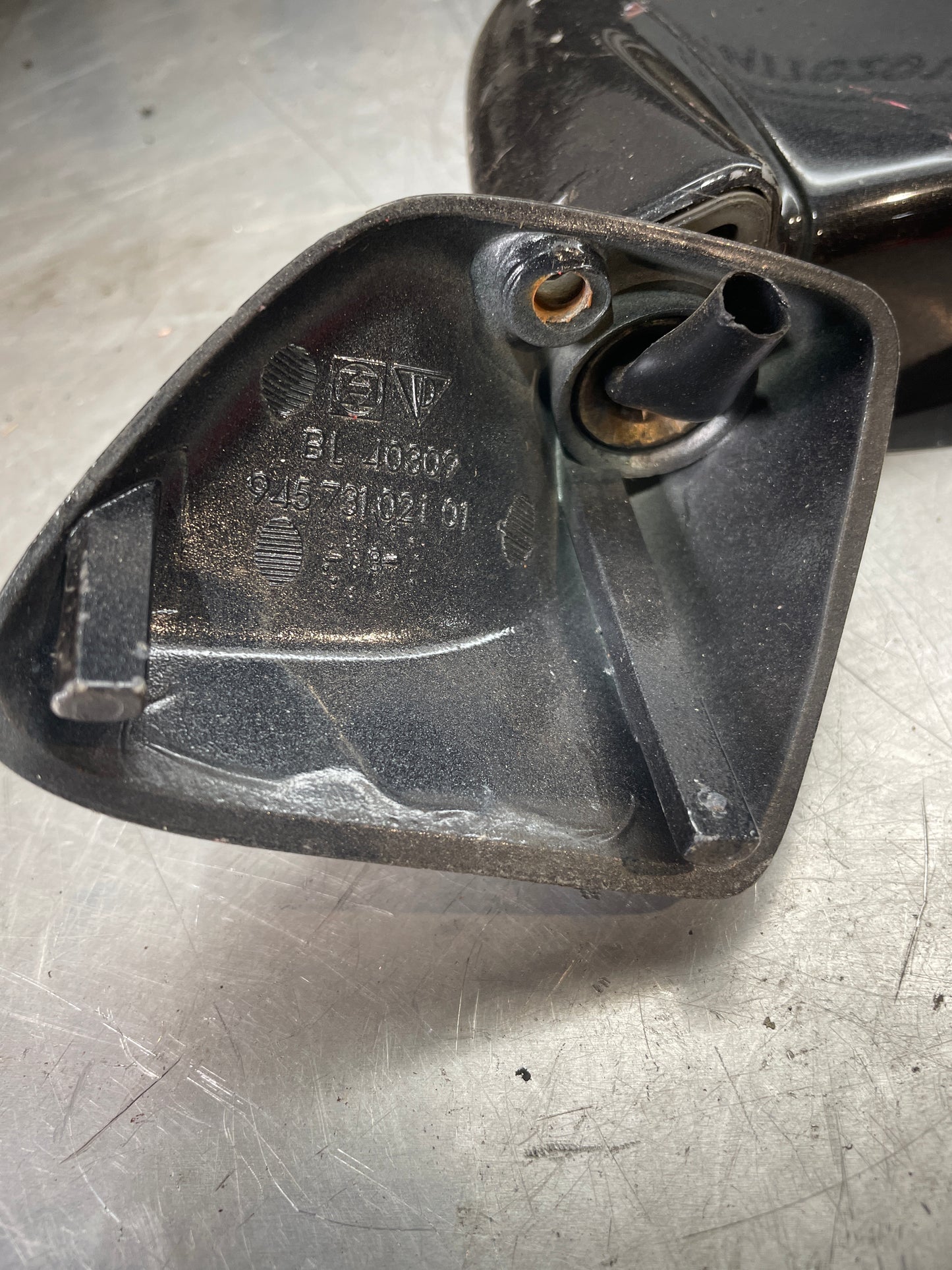 Porsche 924 944 928 RHD left hand mirror body 94573102101, used