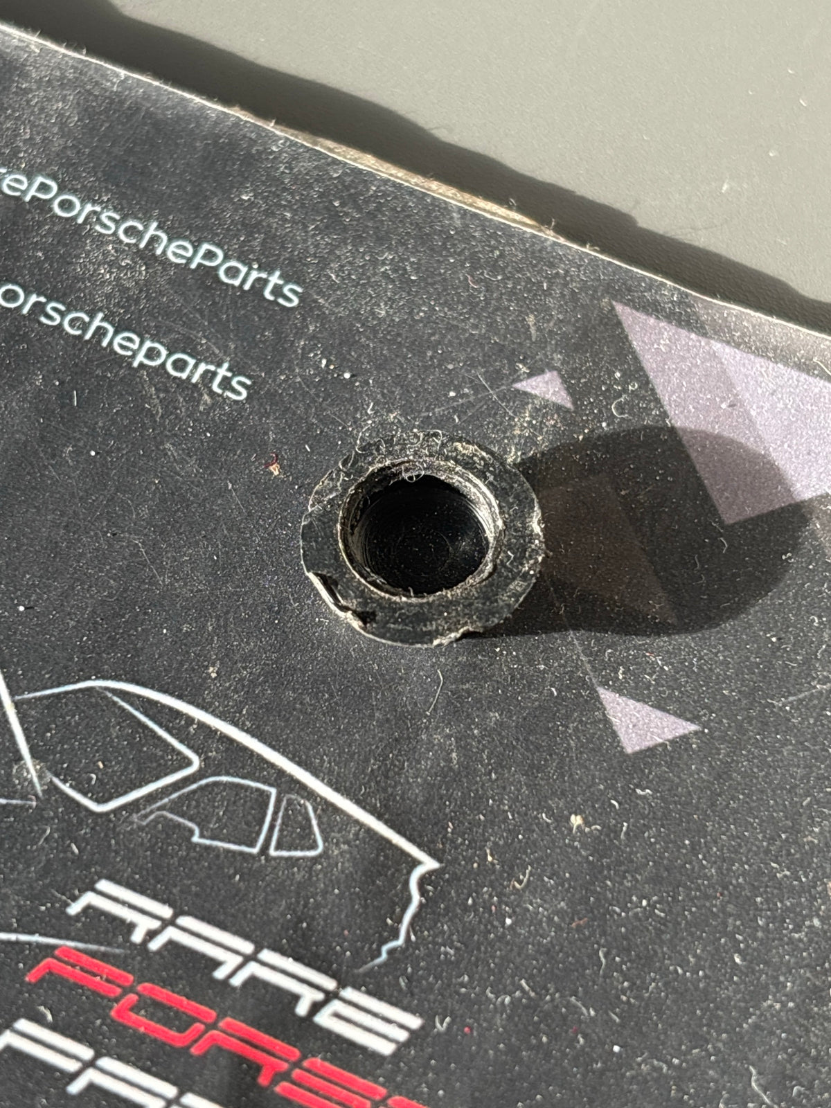 Porsche 924 944 interior trim screw cover cap 311867169 - underside