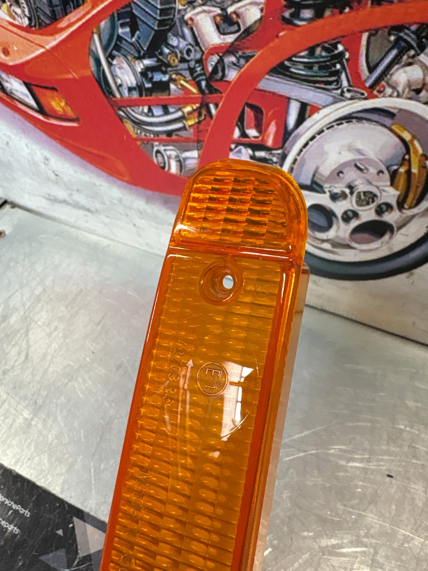 Porsche 944 S2 right hand indicator lens, 95163116201, new