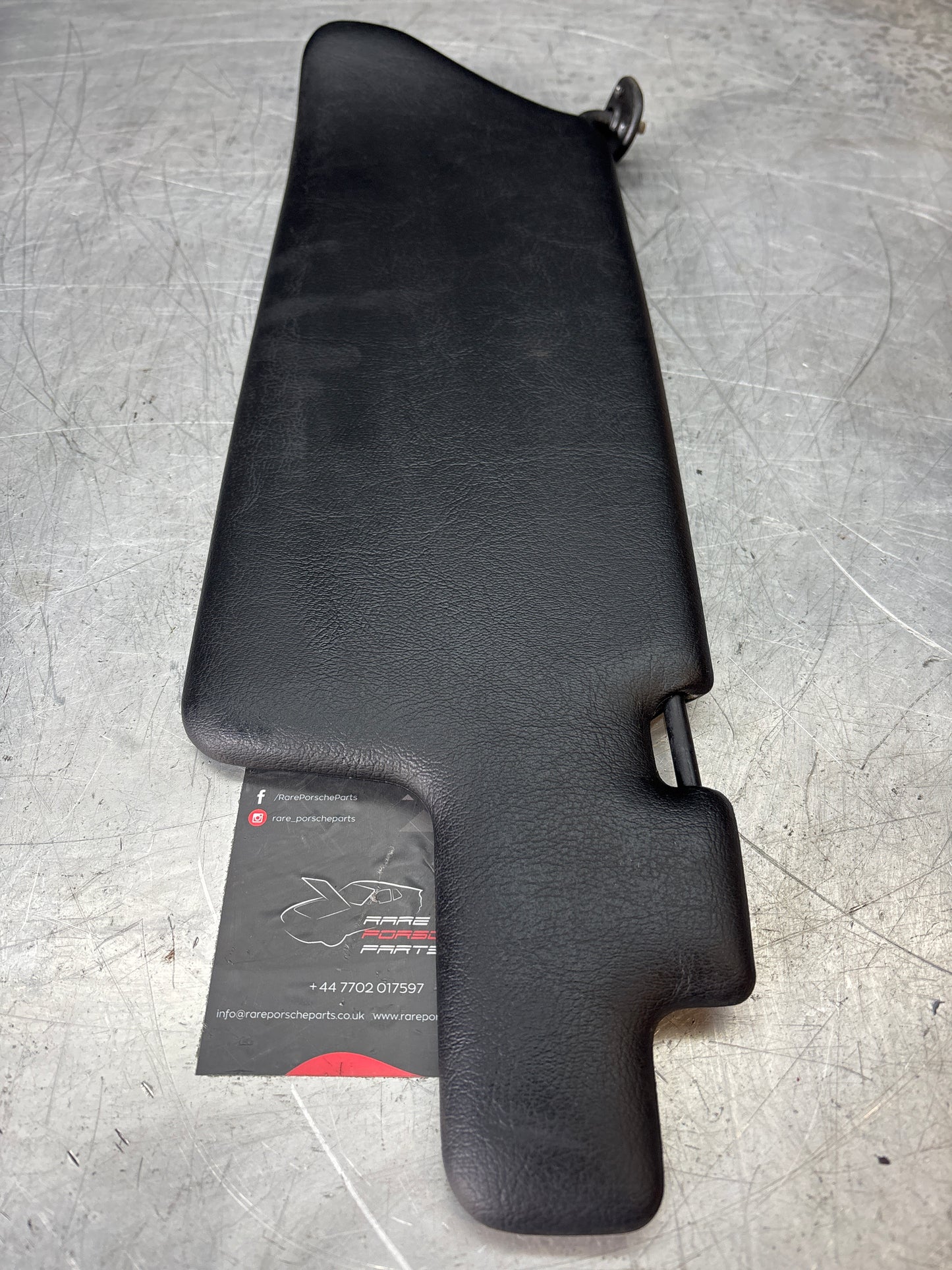 Porsche 924S/944 right O/S sun visor in black, used for late cars 94473103201