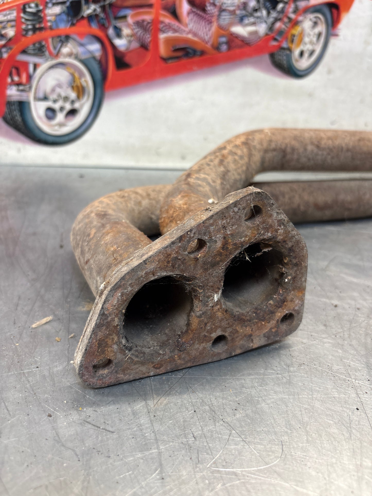 Porsche 924 exhaust pipe, used LHD only! 477253101H