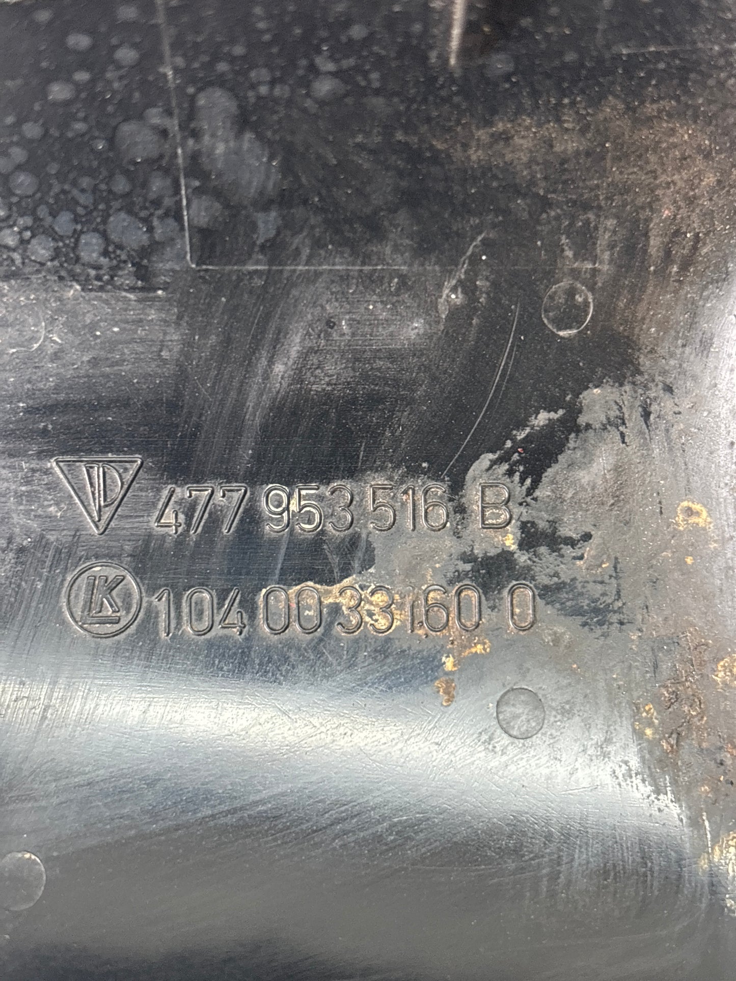 Porsche 924/944 Ignition cowl Black 477953516B used