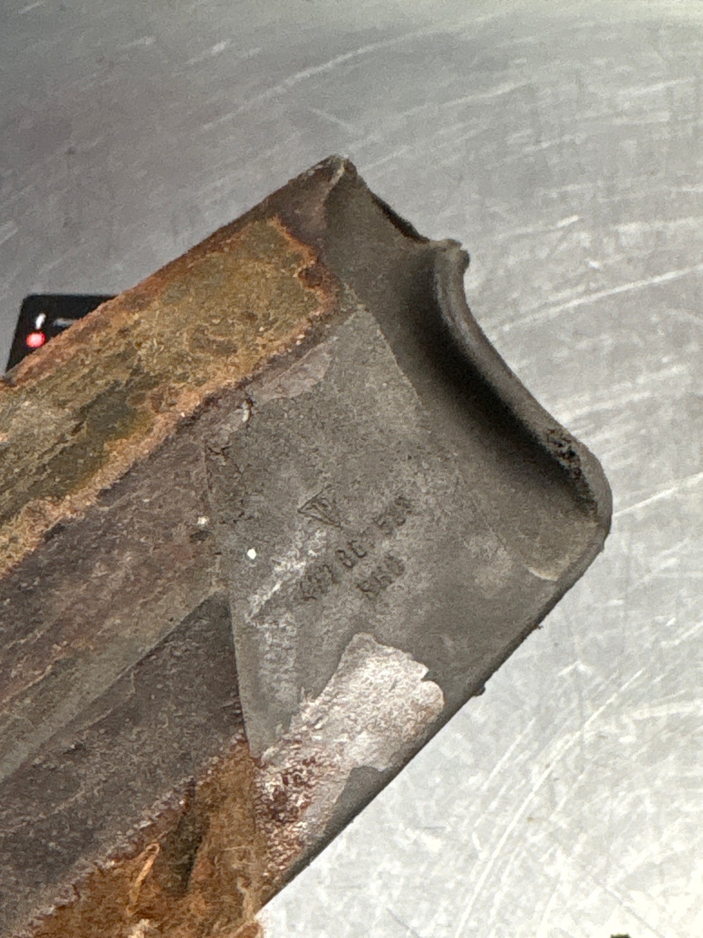 Porsche 924 944 left roof frame padding, used 477867527