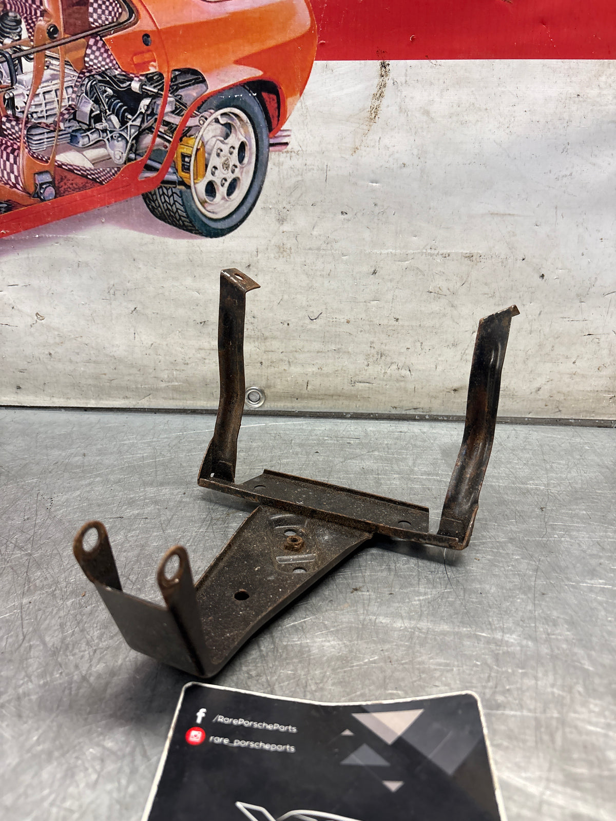 Porsche 914 air cleaner mounting bracket, used 022129541A
