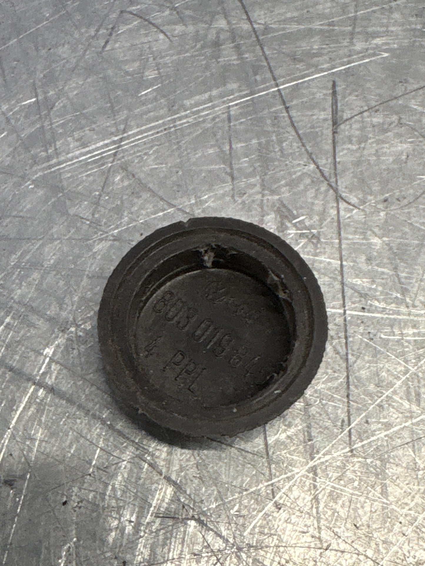 Porsche 924 944 seat belt screw cap, used 803019845