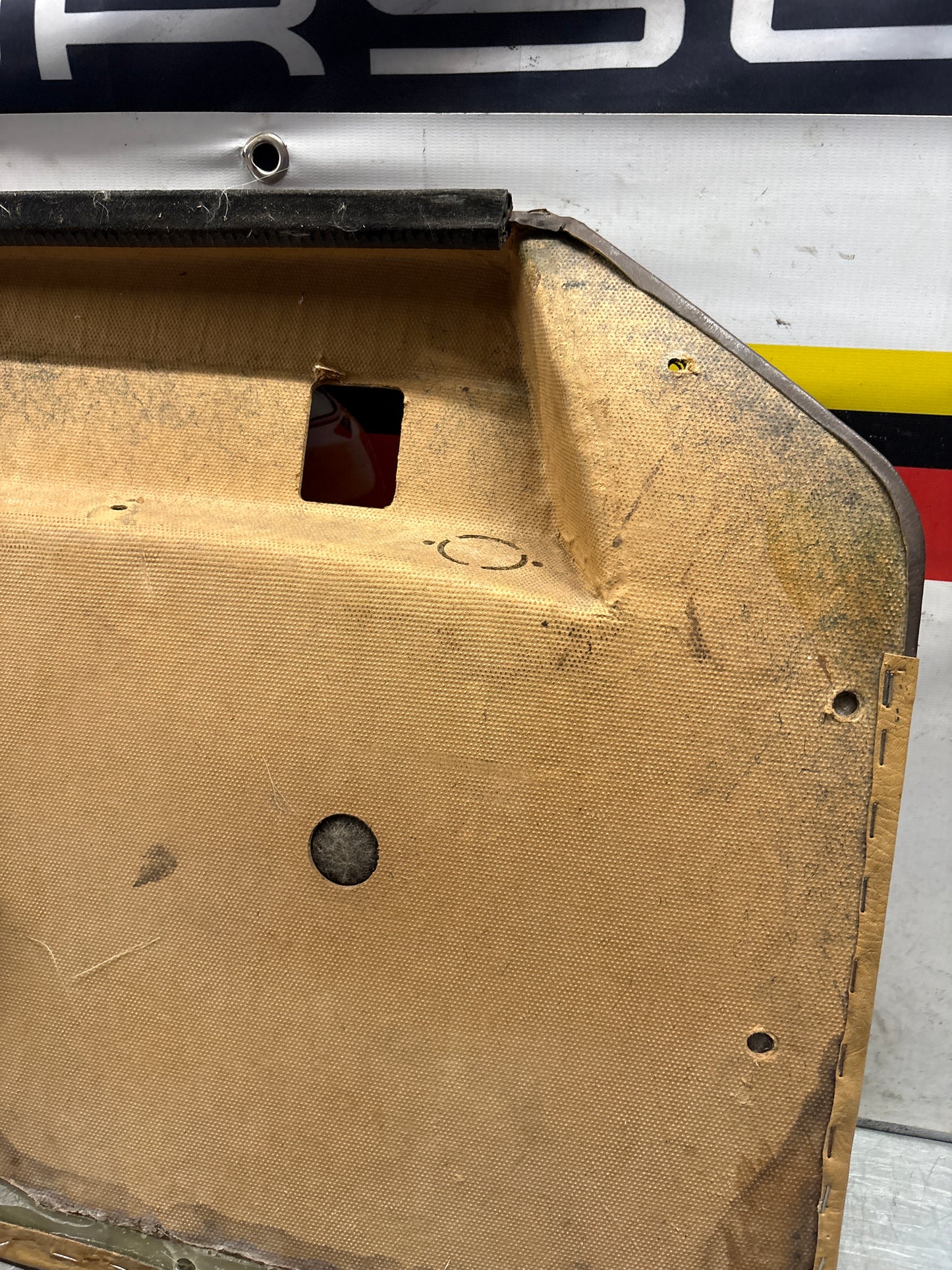 Porsche 924 brown/beige electric window door card, right, off side 477867012 used