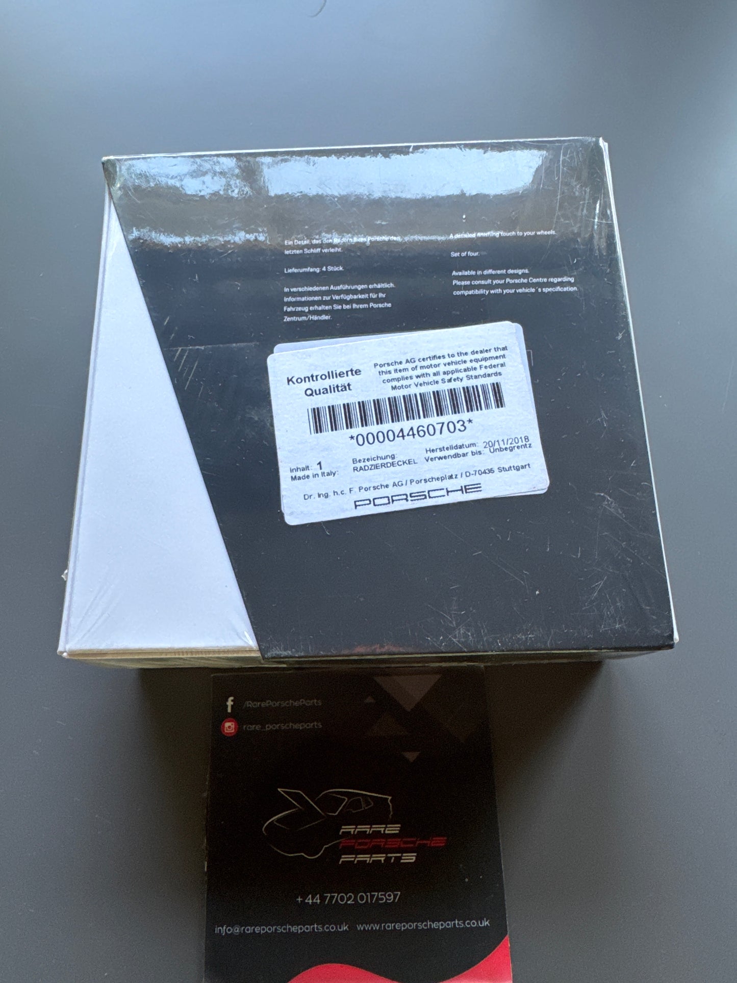 Porsche wheel centres set, genuine, 00004460703 New