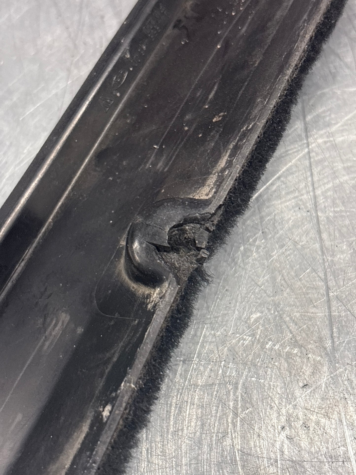 Porsche 944 right front door carpeted lower pocket, black, used 94455527400