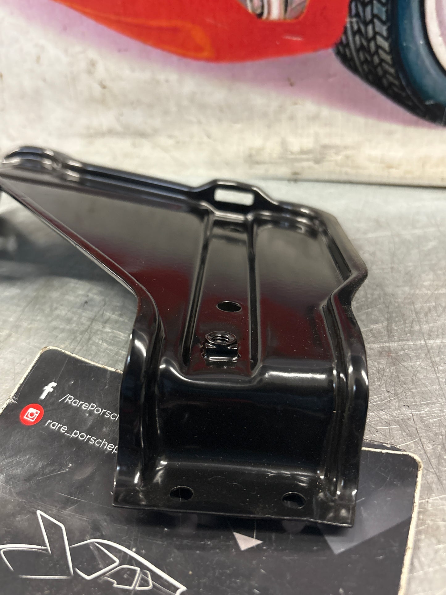 Porsche 924 coolant expansion tank bracket, refurbished 477121413B