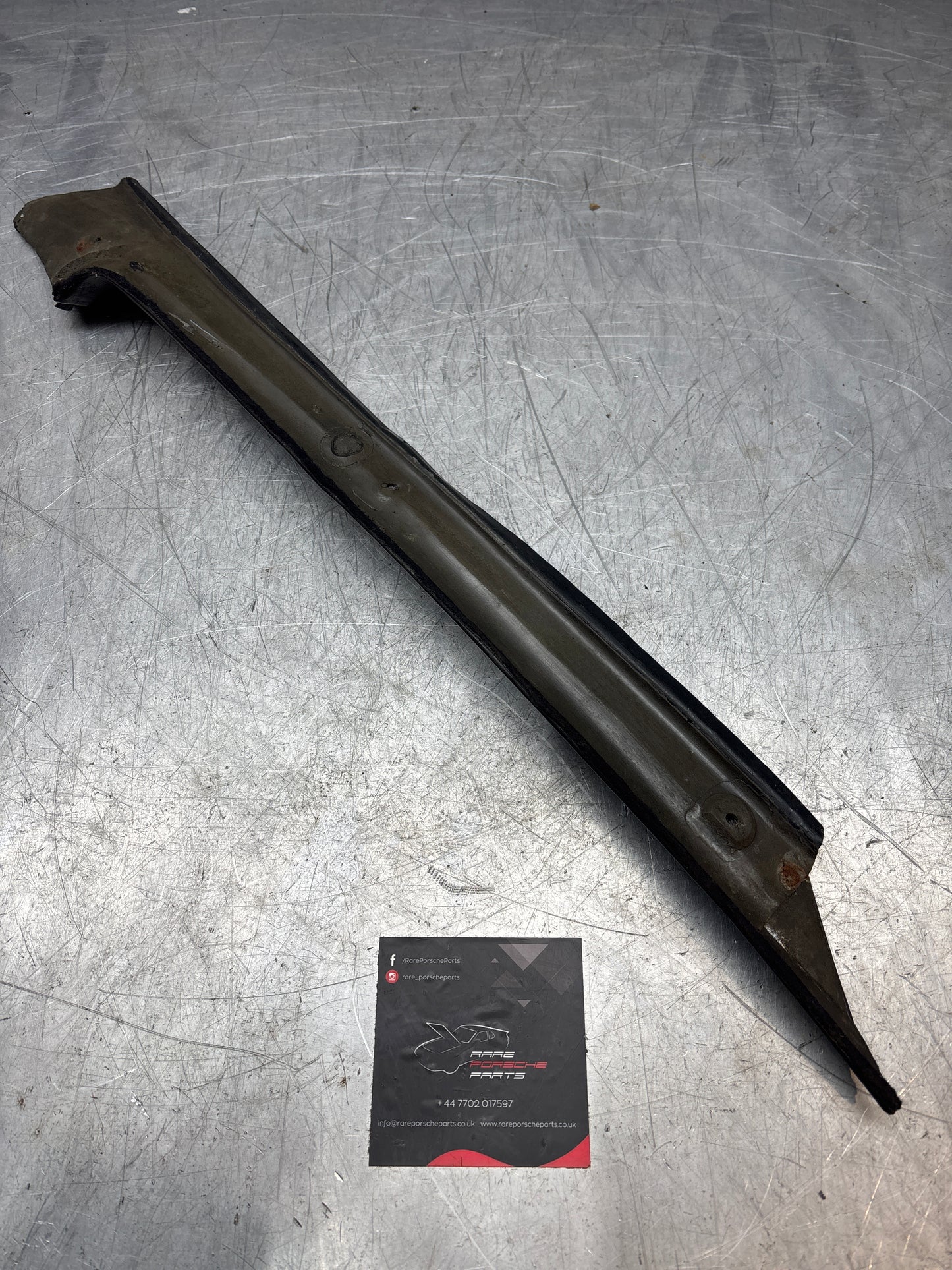 Porsche 924 944 square dash black A pillar cover, trim, left, used 477867553