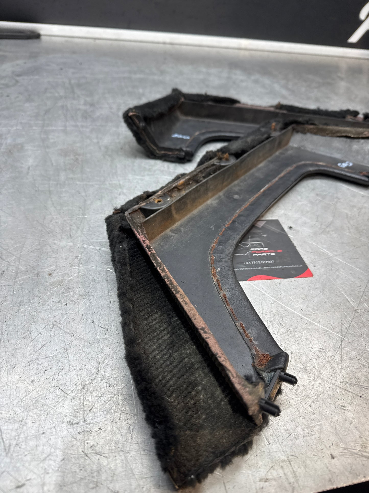 Porsche 924 black door pockets, used 477867133 477867134