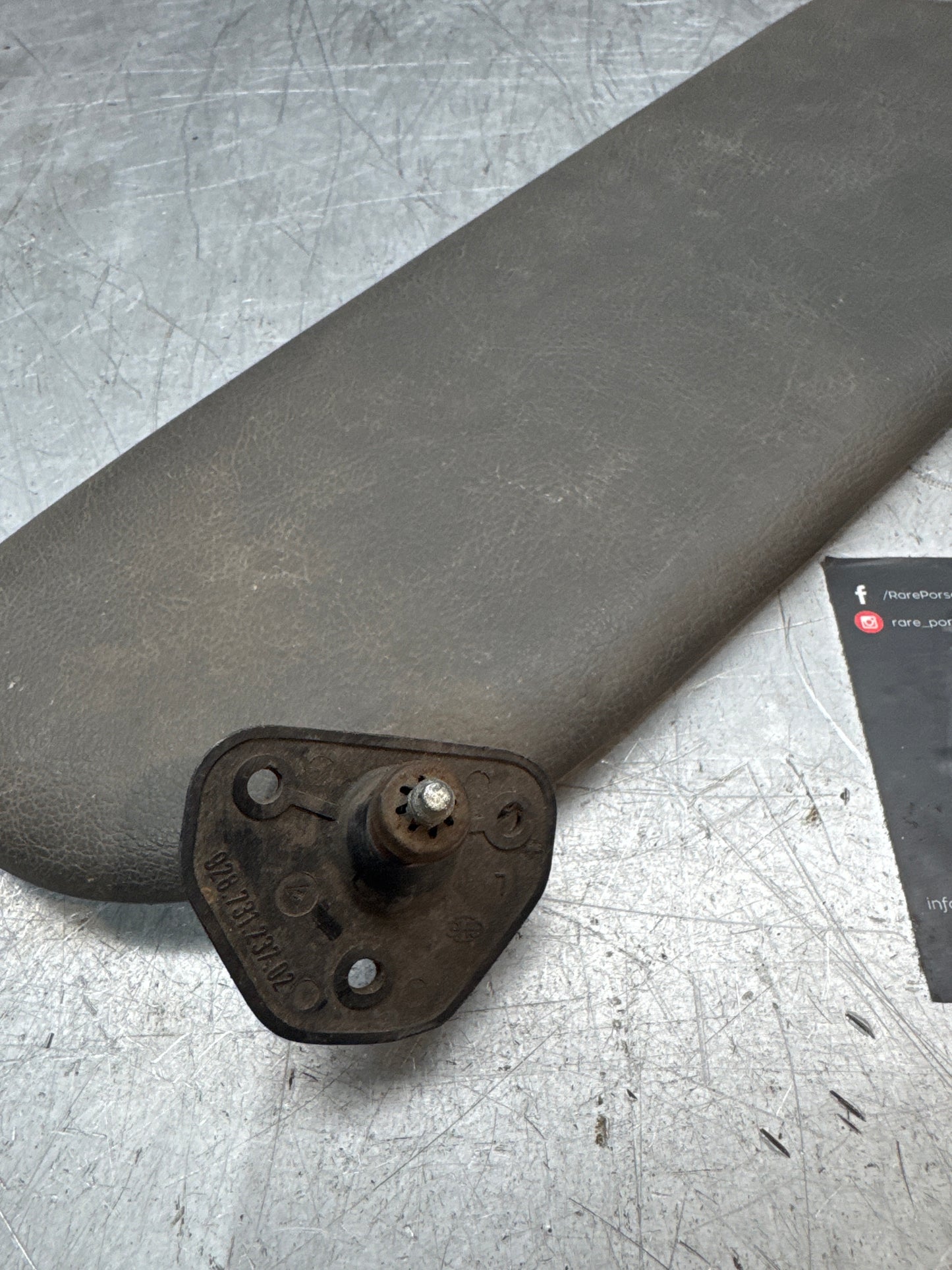 Porsche 928 grey sun visor with mirror, used, left 92873123702