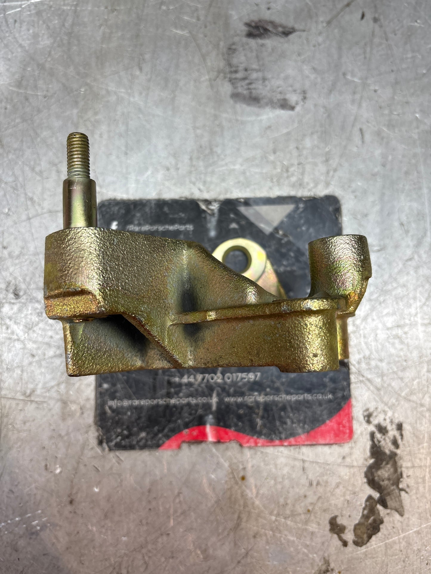 Porsche 924S / 944 belt tensioner support bracket, used 9441051737R