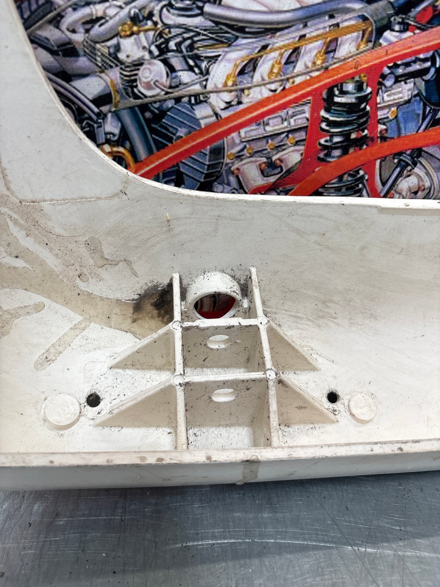 Porsche 944 rear bumper, NOS damaged 93150538700