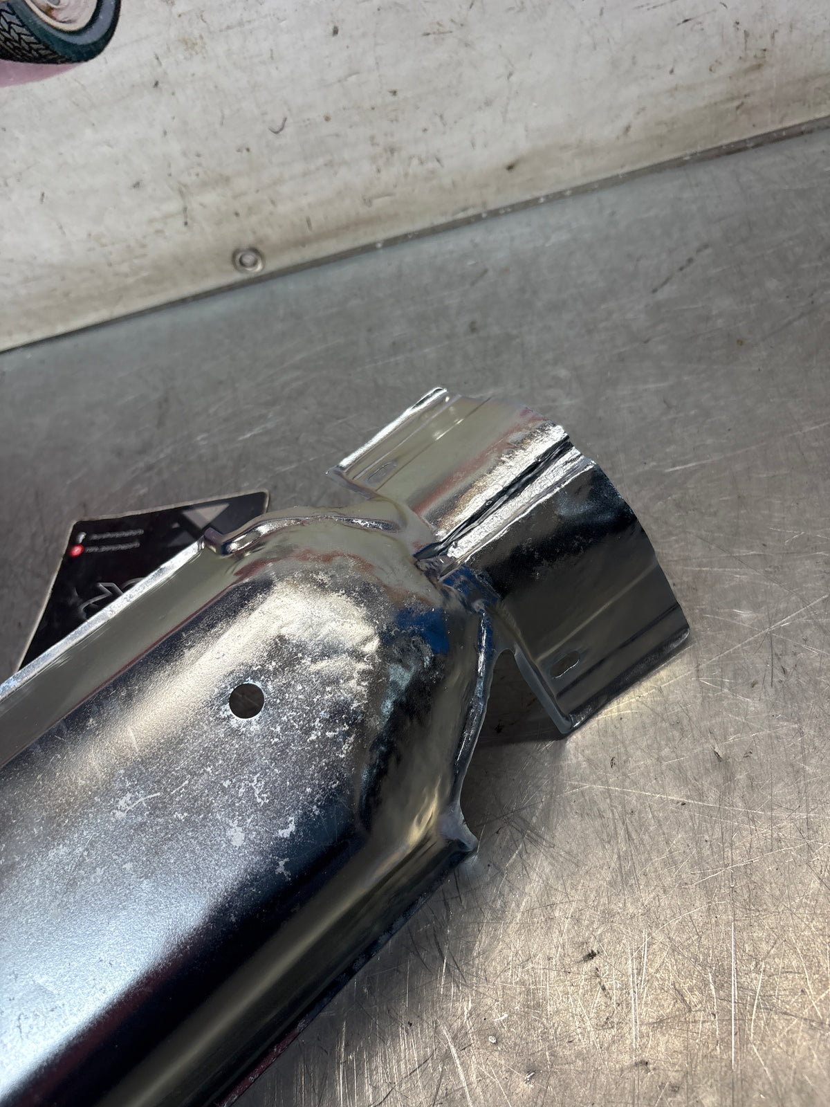 Porsche 924 -82 heat shield, middle section, 477803869, refurbished