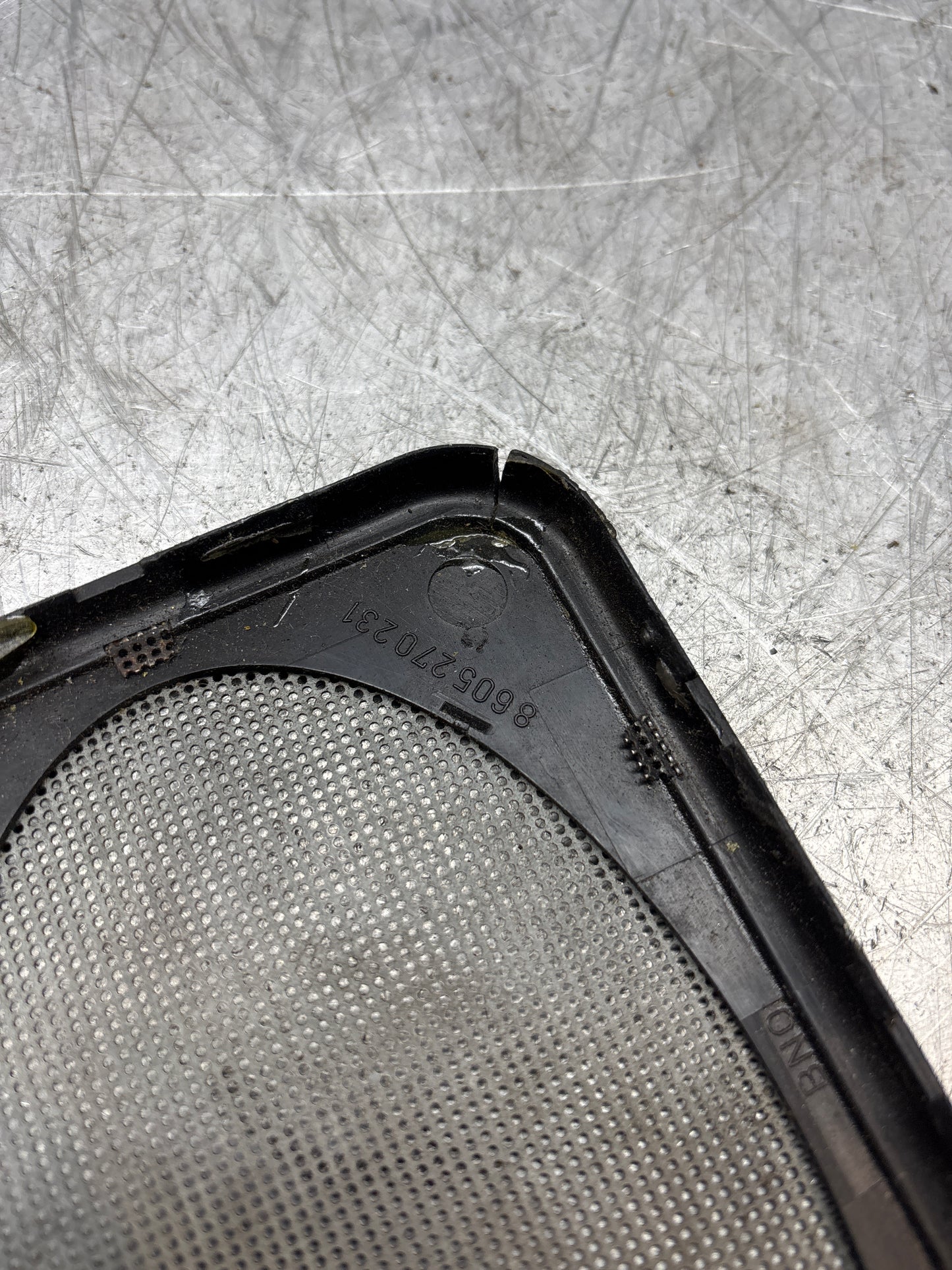 Porsche 944 86- door speaker grill trim cover in Black 94455514900 / 8605270231 spares or repair, cracked